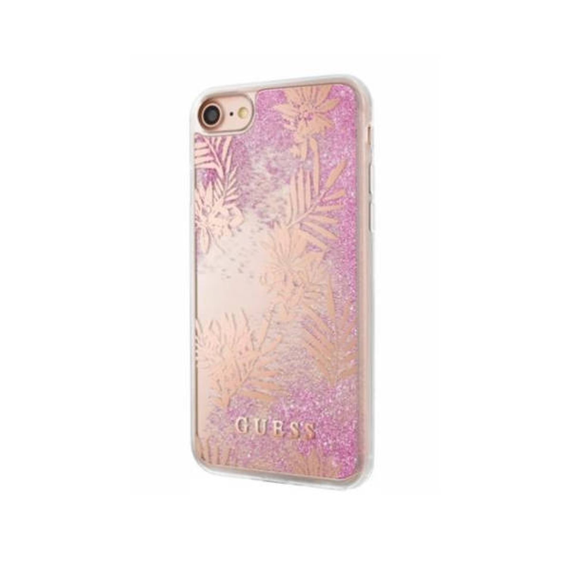 

Oryginalne Etui IPHONE SE 2022 / SE 2020 / 7 / 8 Guess Hard Case Palm Springs Glitter Liquid (GUHCP7GLUPPI) różowe, Guhcp7gluppi) różow