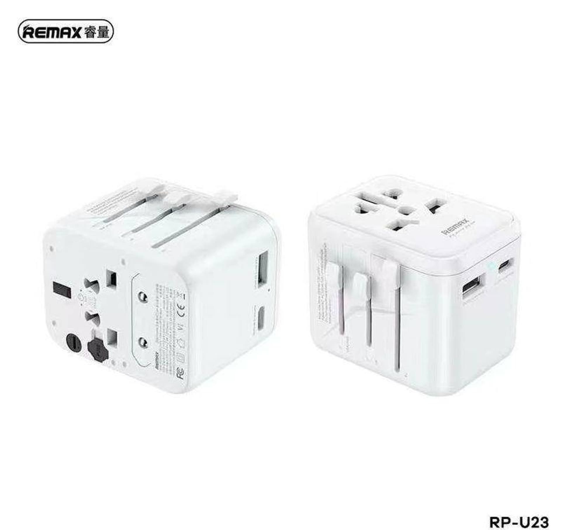 

ŁAD PODRÓŻNA REMAX ASTRO SERIES RP-U23 EU/US/CN/AU 2.4A WHITE