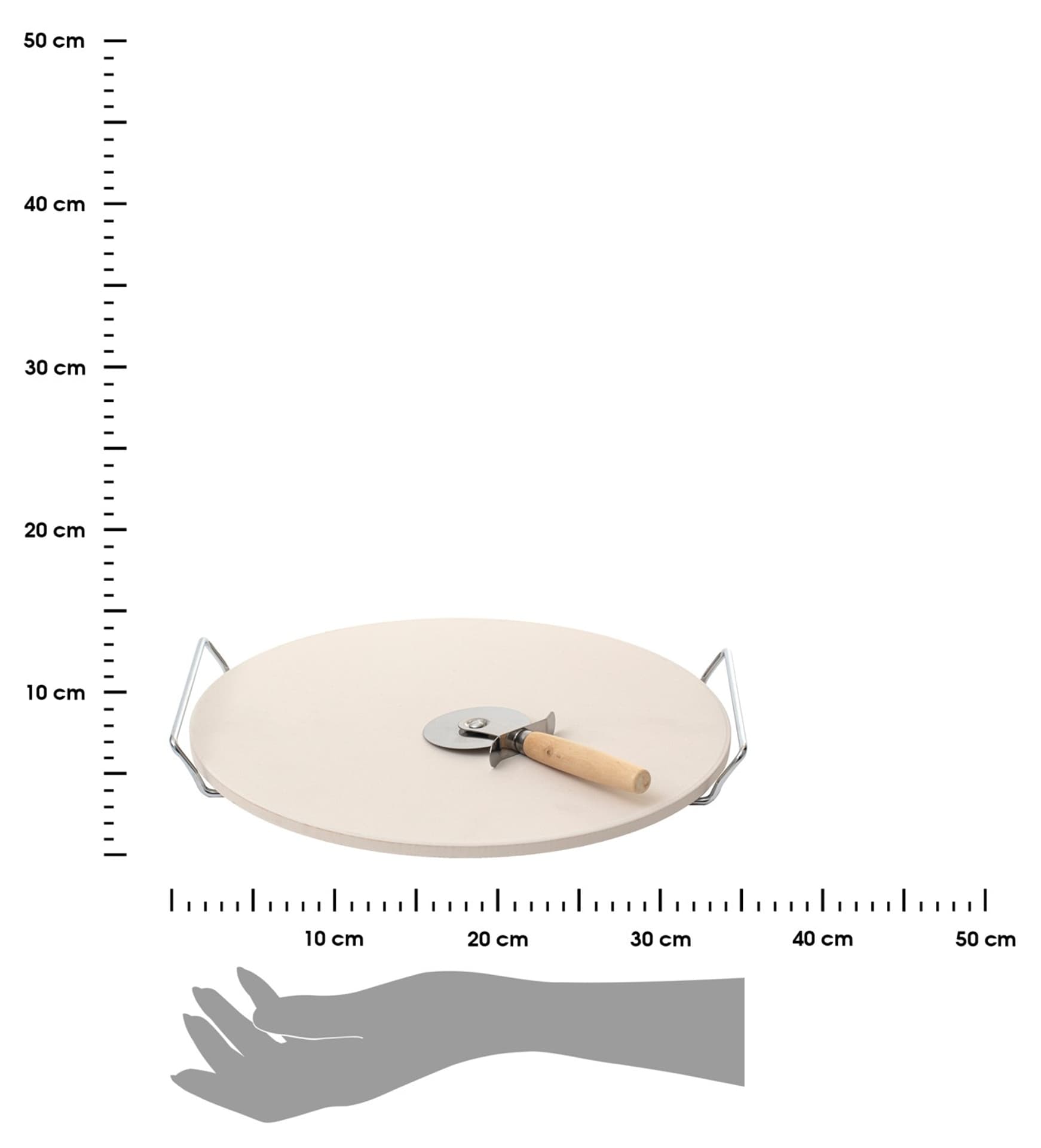 

Kamień do pizzy z nożem 33 cm