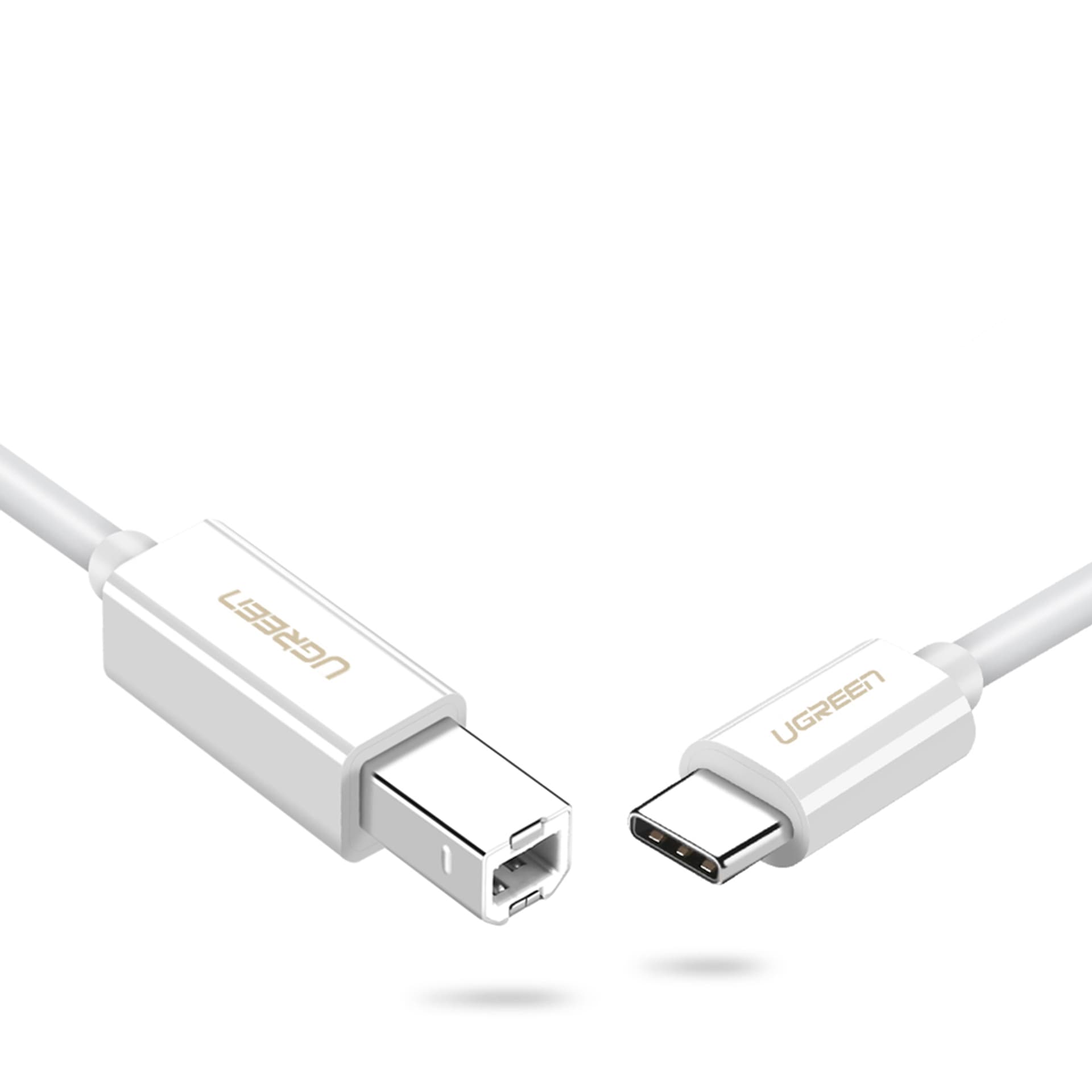 

Kabel USB 2.0 C-B UGREEN US241 do drukarki 1m (biały)