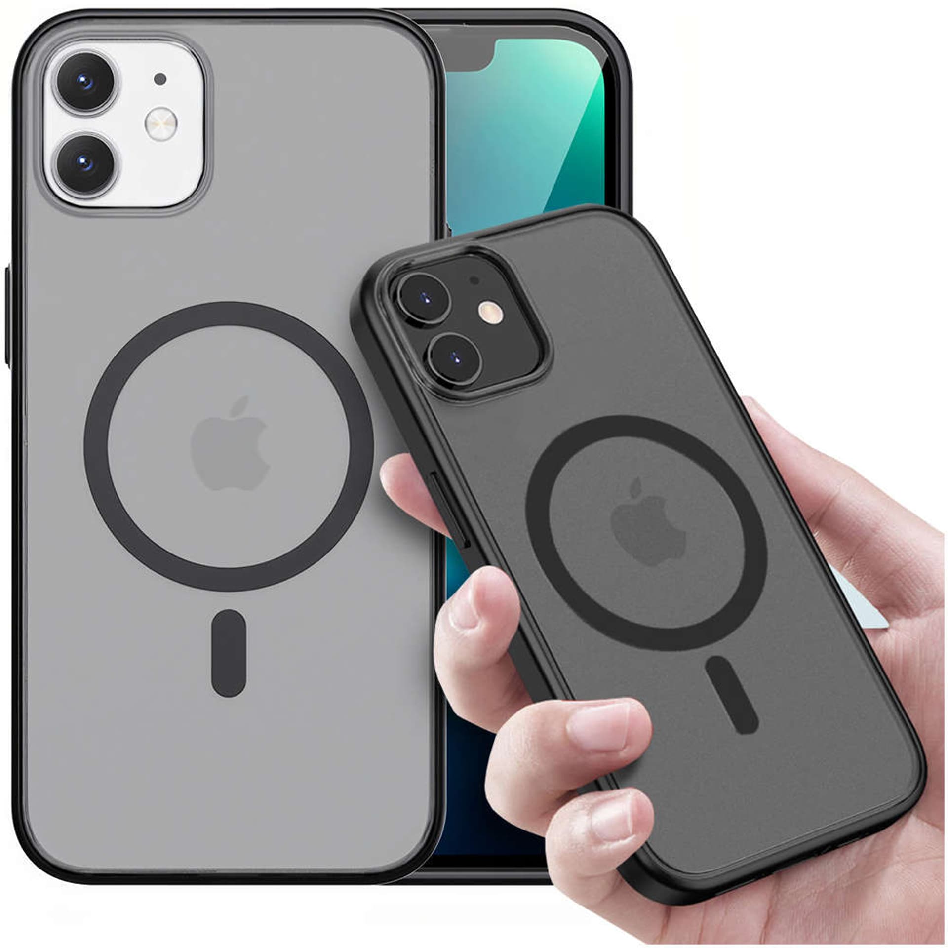 

Etui matowe na telefon Alogy MagMat Case do MagSafe obudowa ochronna do Apple iPhone 11 Czarne