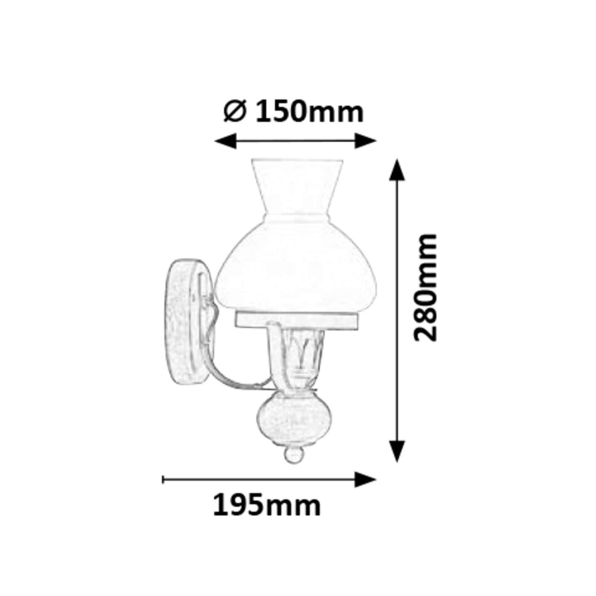 

Lampa ścienna Petronel pendant E27 60W matt black 7077