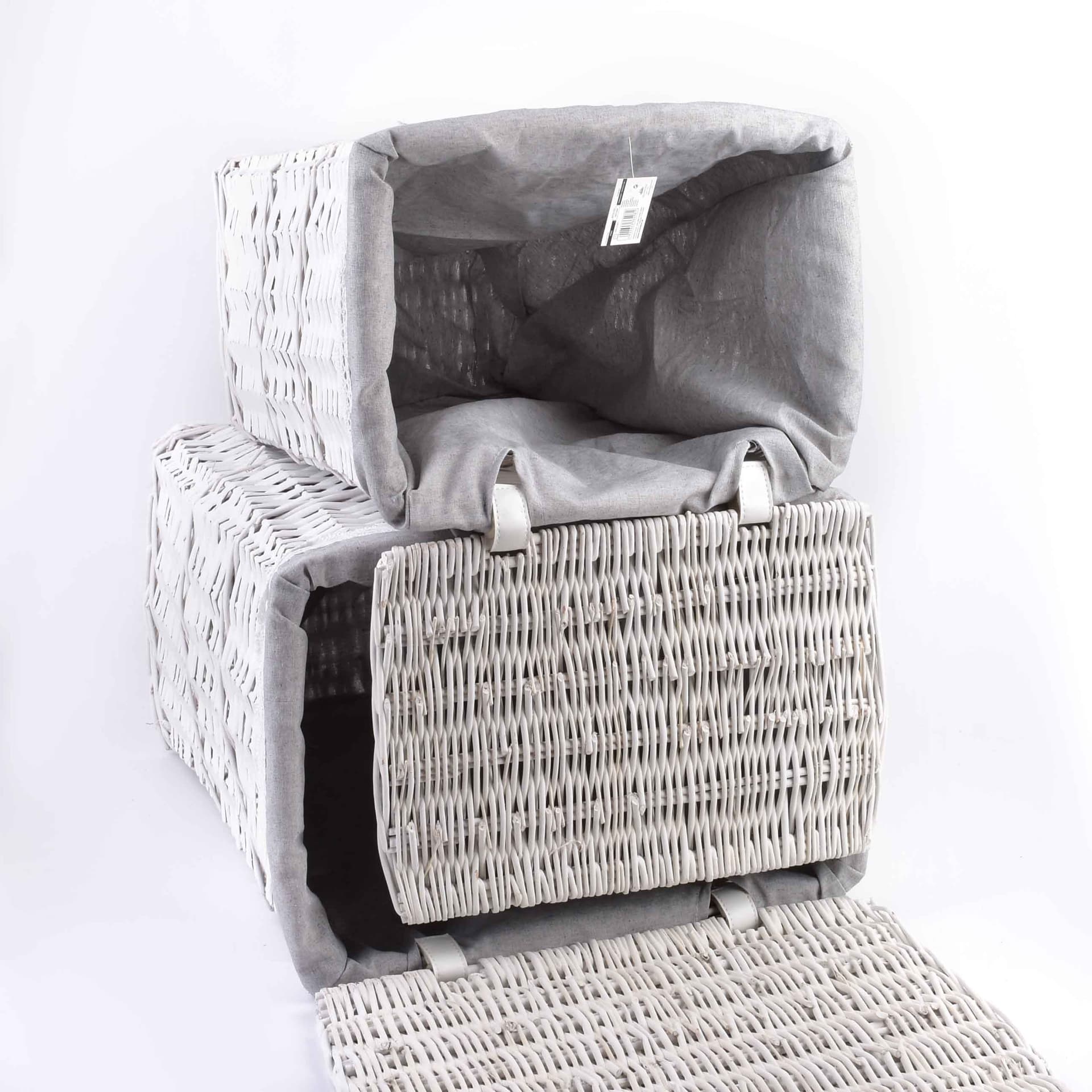 

PINO Kosz na bieliznę XL 43x34xh56cm prostokątny wiklina biały