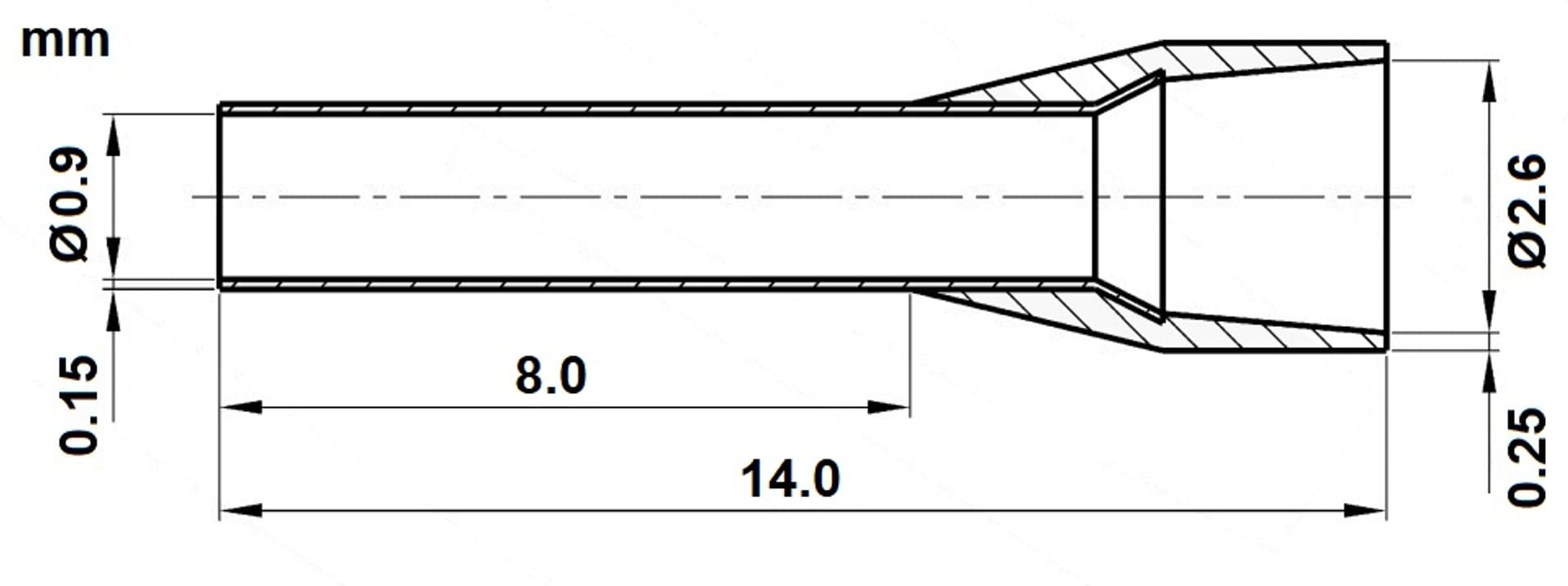 

TULEJKA KABLOWA TUL-0.5/8/DIN-W*P100