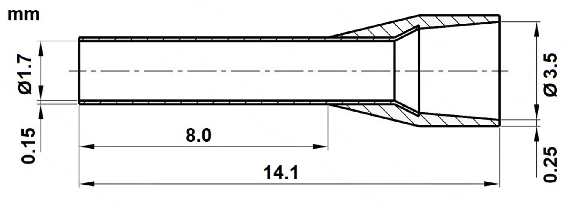 

TULEJKA KABLOWA TUL-1.5/8/DIN-B*P100