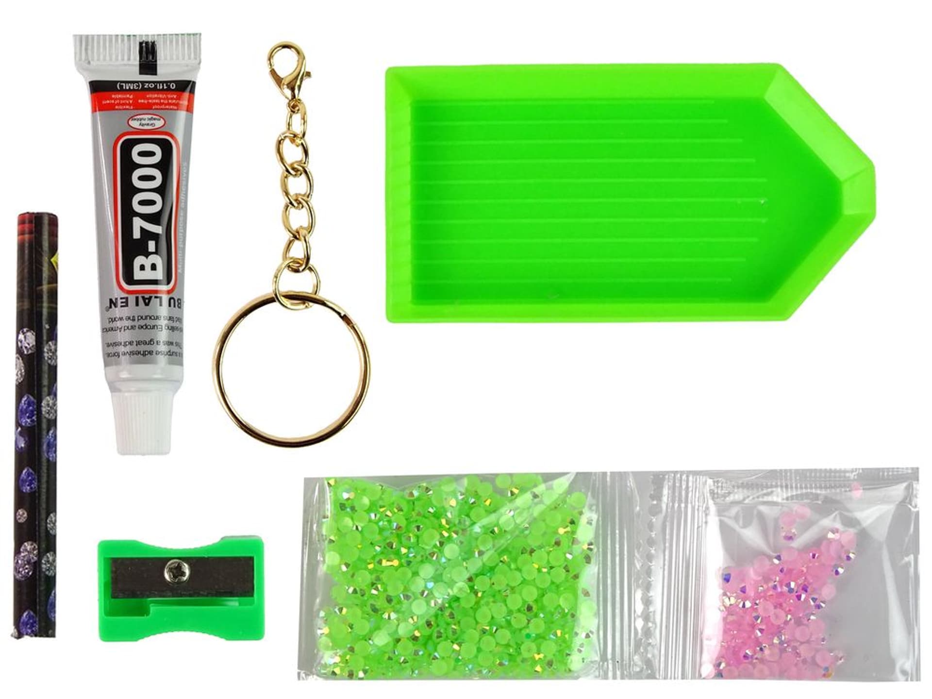 

Zestaw Kreatywny Miś DIY Diamenty Brelok 3D Zielony