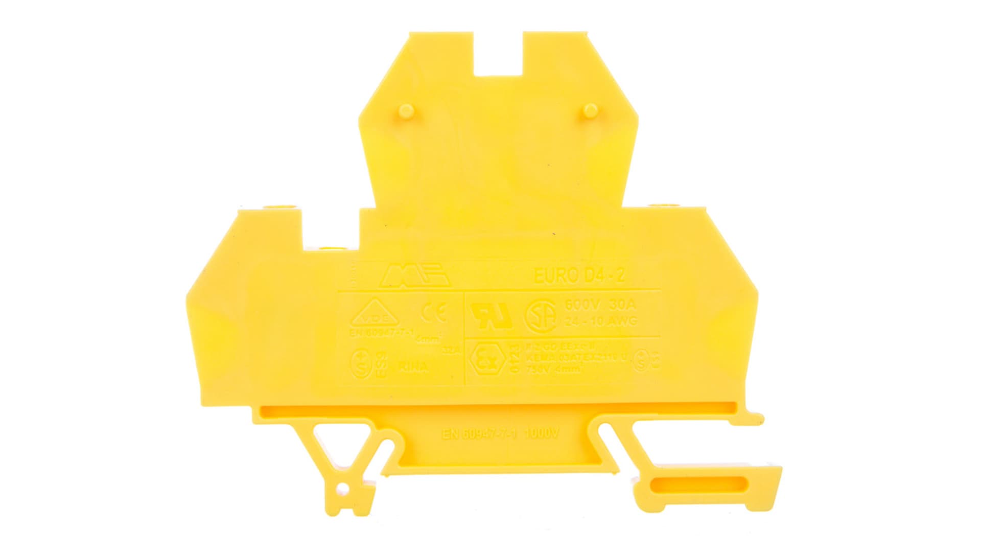 

Złączka piętrowa 4-przewodowa 4mm2 żółta EURO 43550N