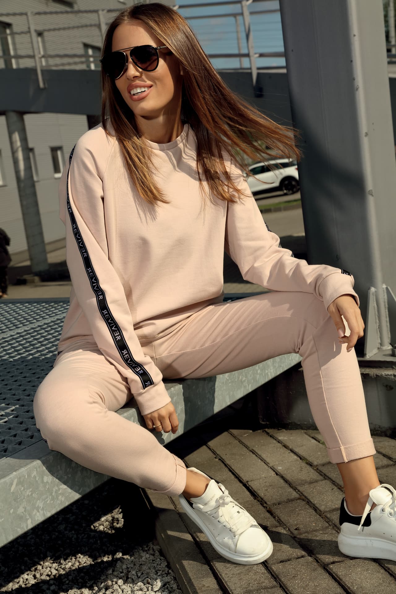 

Spodnie z lampasami F9551 Cappucino (Rozmiar S)