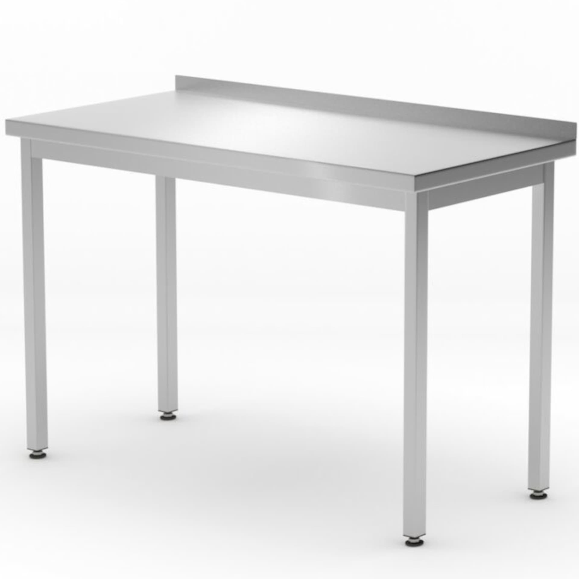 

Stół blat roboczy przyścienny z rantem Budget Line STAL 800 x 600 x 850 mm - Hendi 817193