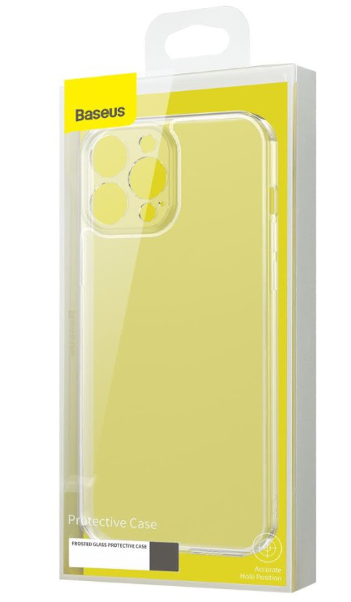 

Etui Baseus Frosted do iPhone 13 Pro Max (przeźroczyste) + szkło hartowane, Przeźroczyste) + szkło hartowan