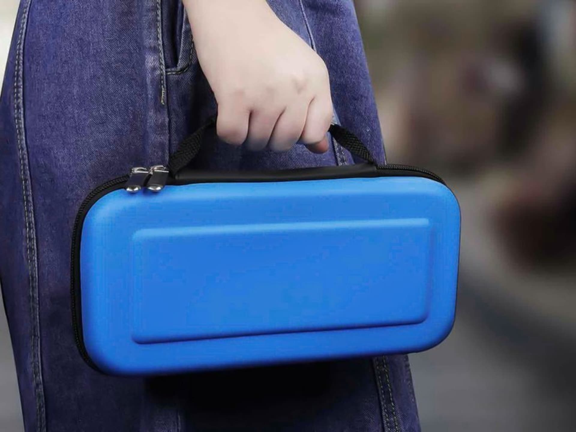 

Etui futerał pokrowiec Alogy do konsoli Nintendo Switch/ Switch OLED Niebieskie 02