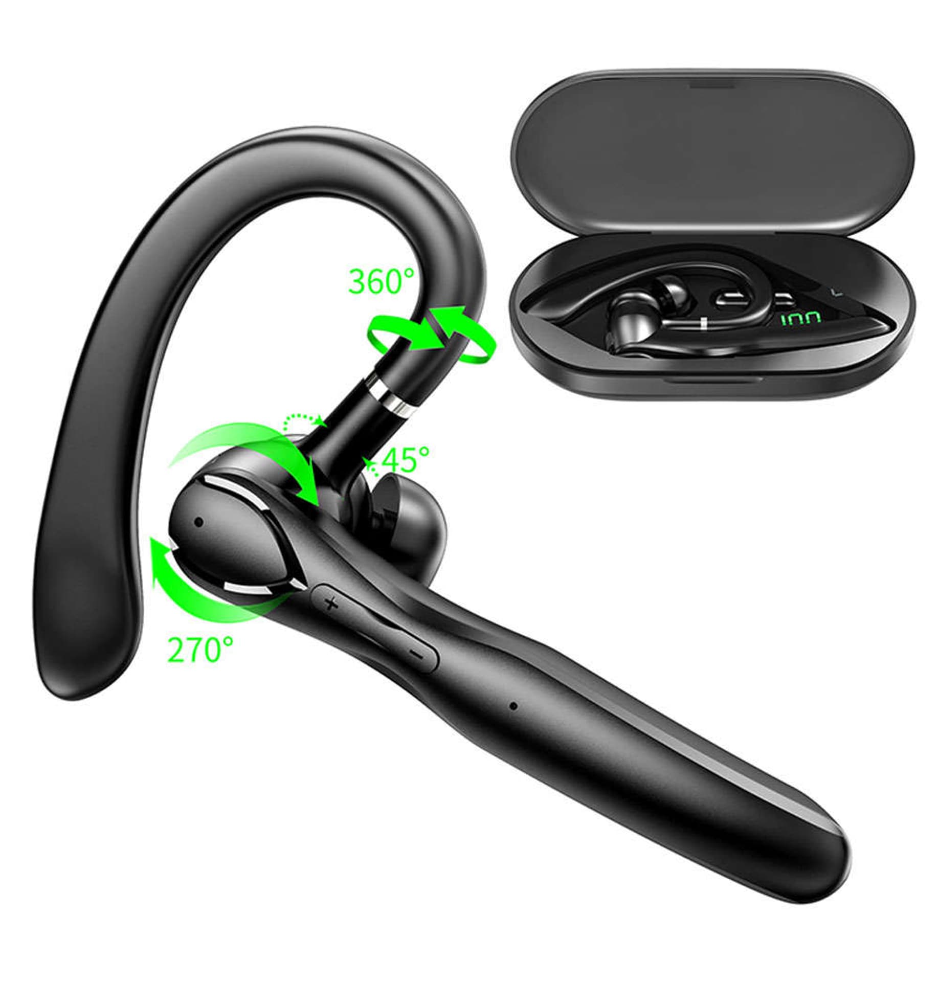 

Słuchawka bezprzewodowa Bluetooth 5.3 Alogy Earphone ENC BT TWS Zestaw słuchawkowy z etui ładującym Czarna