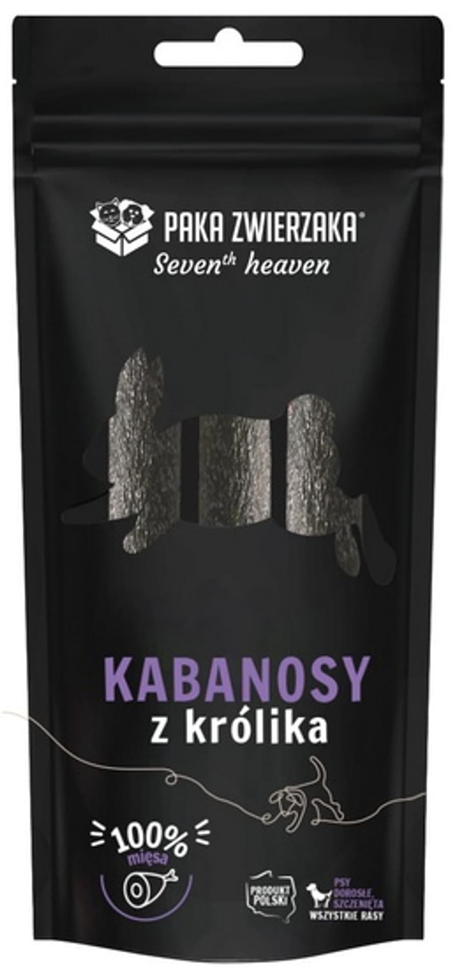 

Paka Zwierzaka Seventh Heaven Kabanosy z królika 3szt 100g