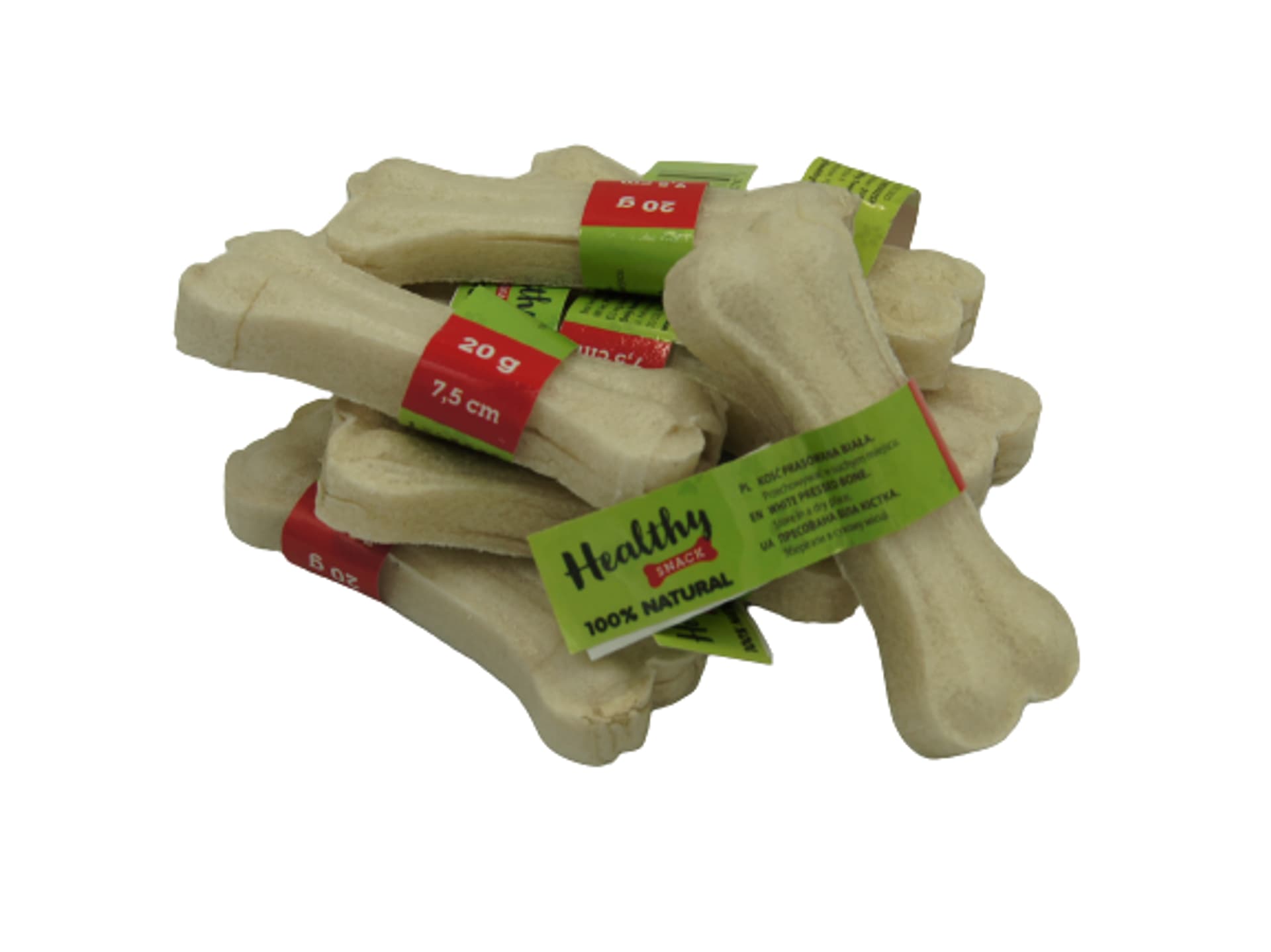 

HEALTHY SNACK Kość prasowana biała 7,5cm [PB-107]