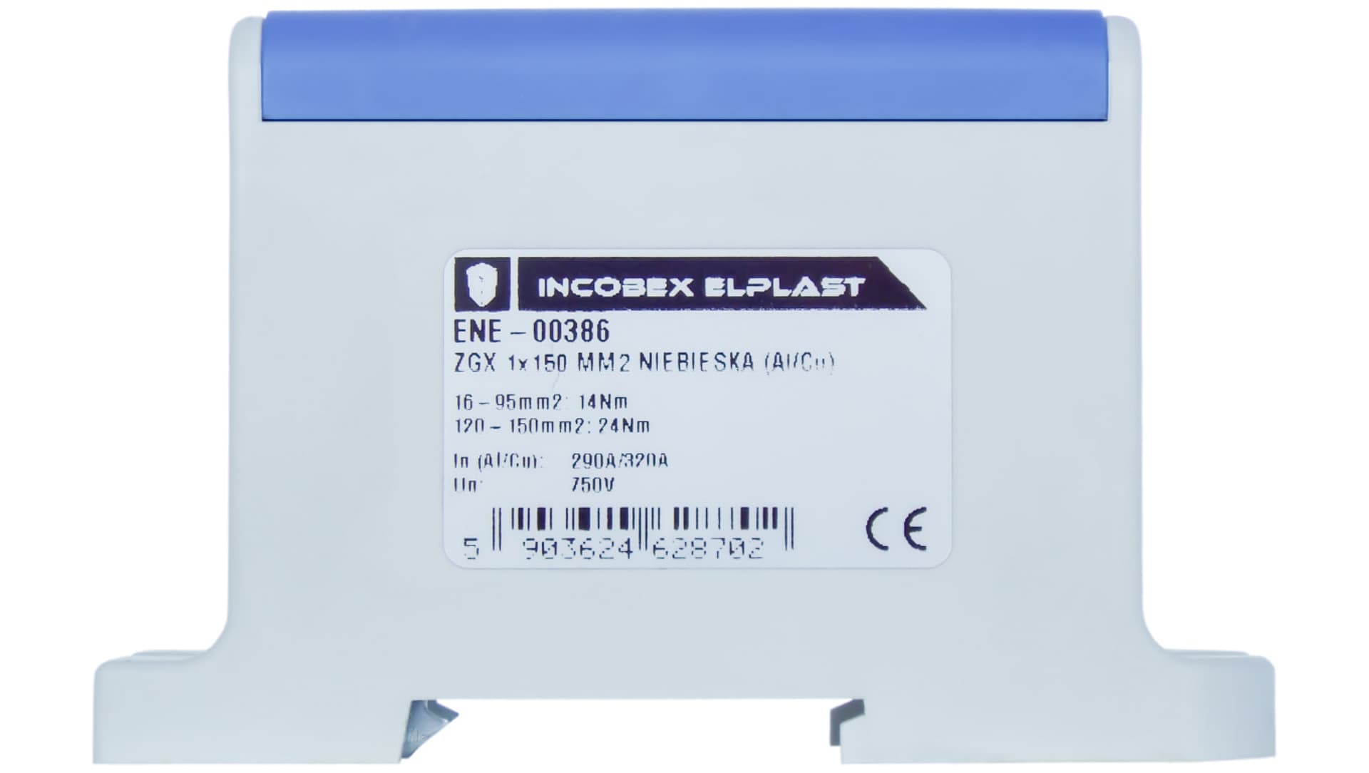 

Złączka szynowa jednopolowa ZGX 1x150 mm2 niebieska (Al-Cu) ENE-00386, Al-cu) ene-0038