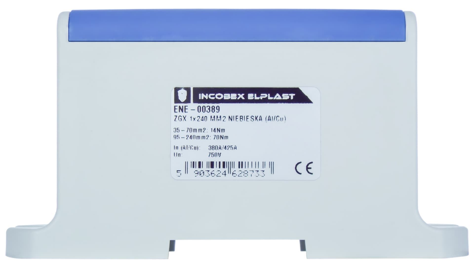 

Złączka szynowa jednopolowa ZGX 1x240 mm2 niebieska (Al-Cu) ENE-00389, Al-cu) ene-0038