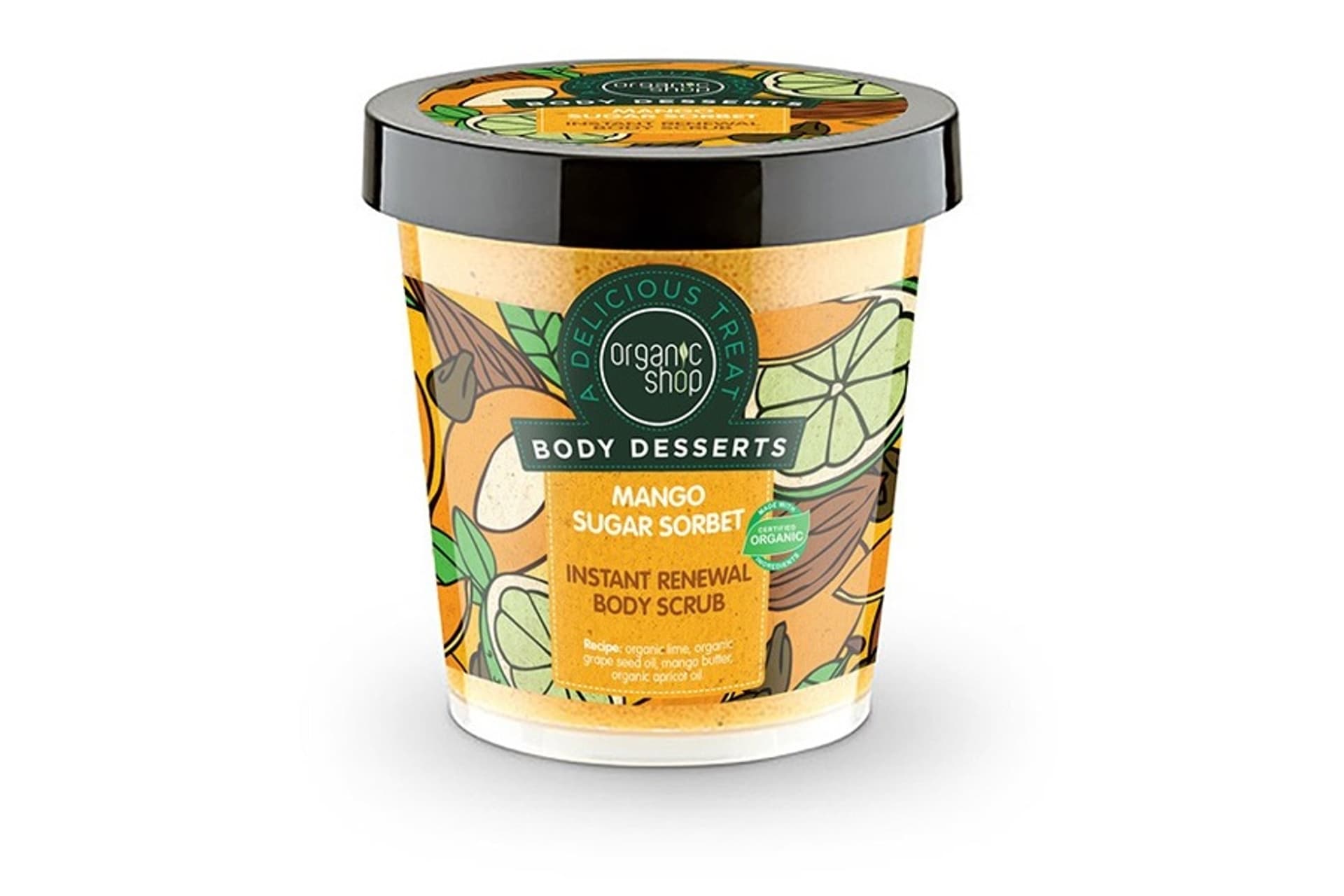 

Organic Shop Body Desserts Mango Sugar Sorbet Body Scrub cukrowy peeling do ciała o zapachu Mango 450ml