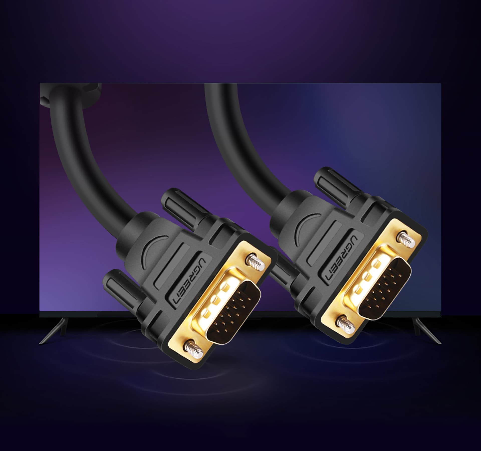 

Kabel VGA UGREEN VG101, FullHD, 3m (czarny)