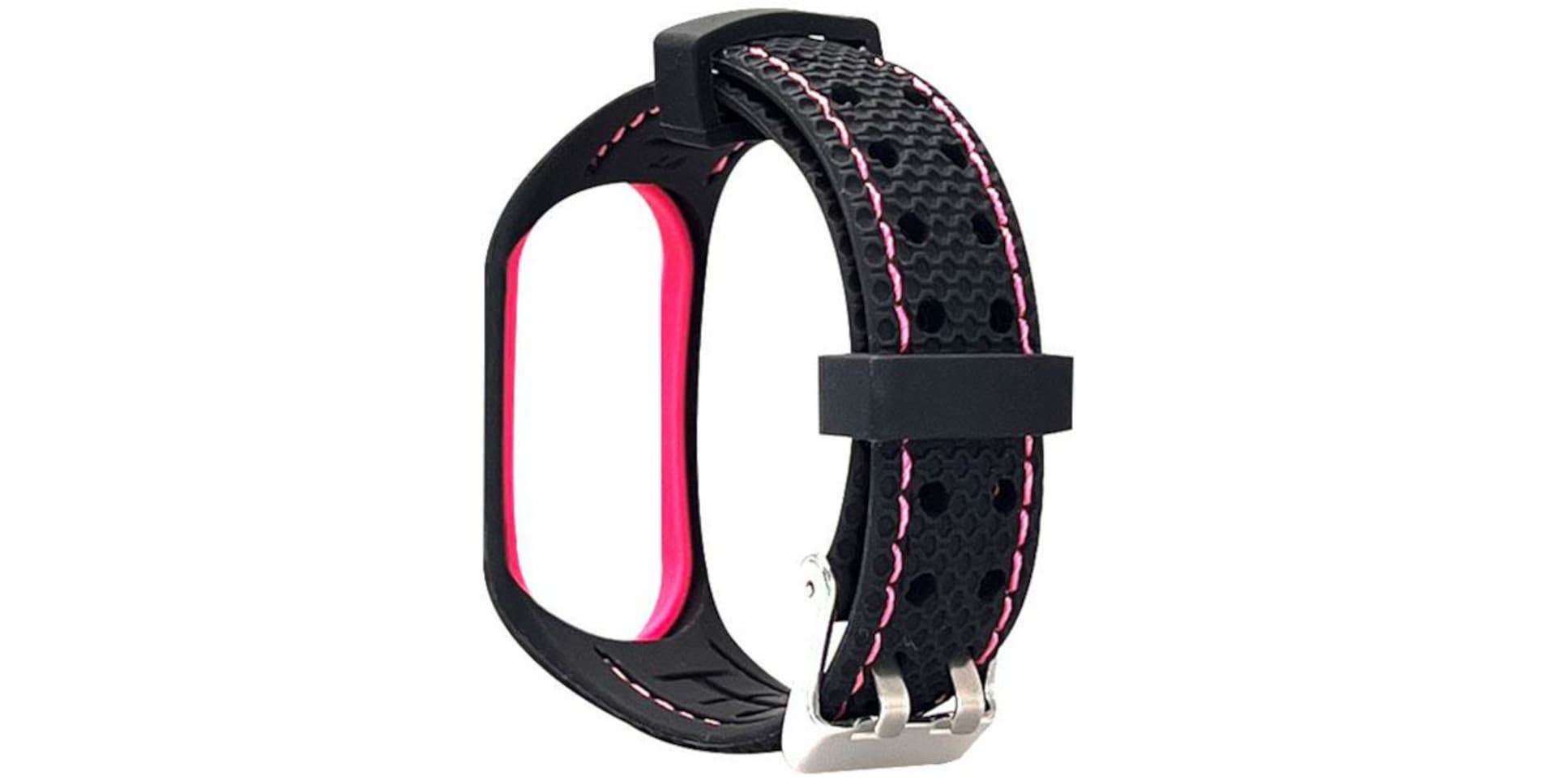 

Beline pasek Sport Mi Band 6/5 czarno-różowy black/pink