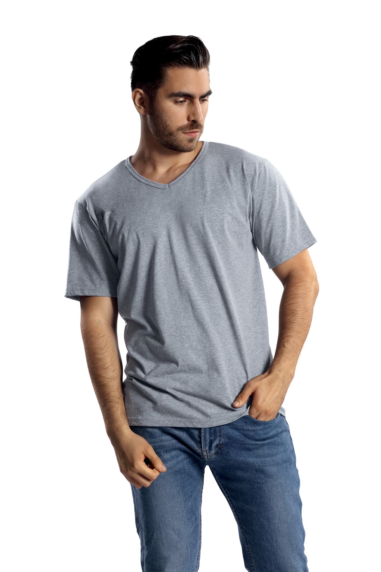 

T-shirt F5571 Szary (Rozmiar XL)