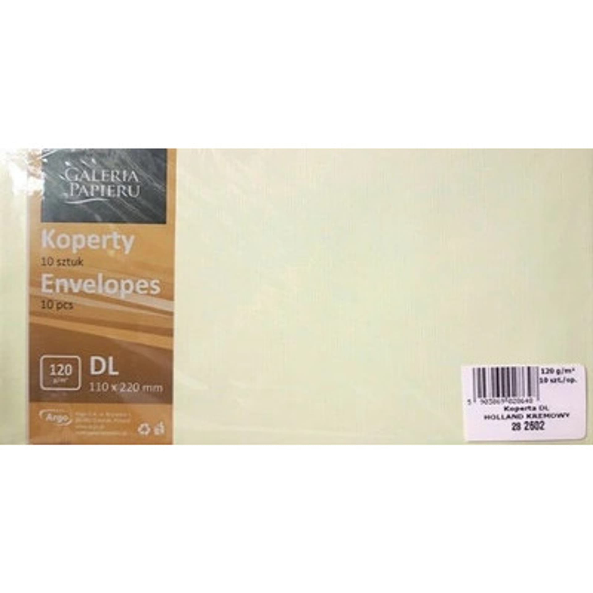 

Koperta DL HOLLAND kremowy P 120g. (10szt.) 282602 Galeria Papieru, 10szt.) 282602 galeria papier