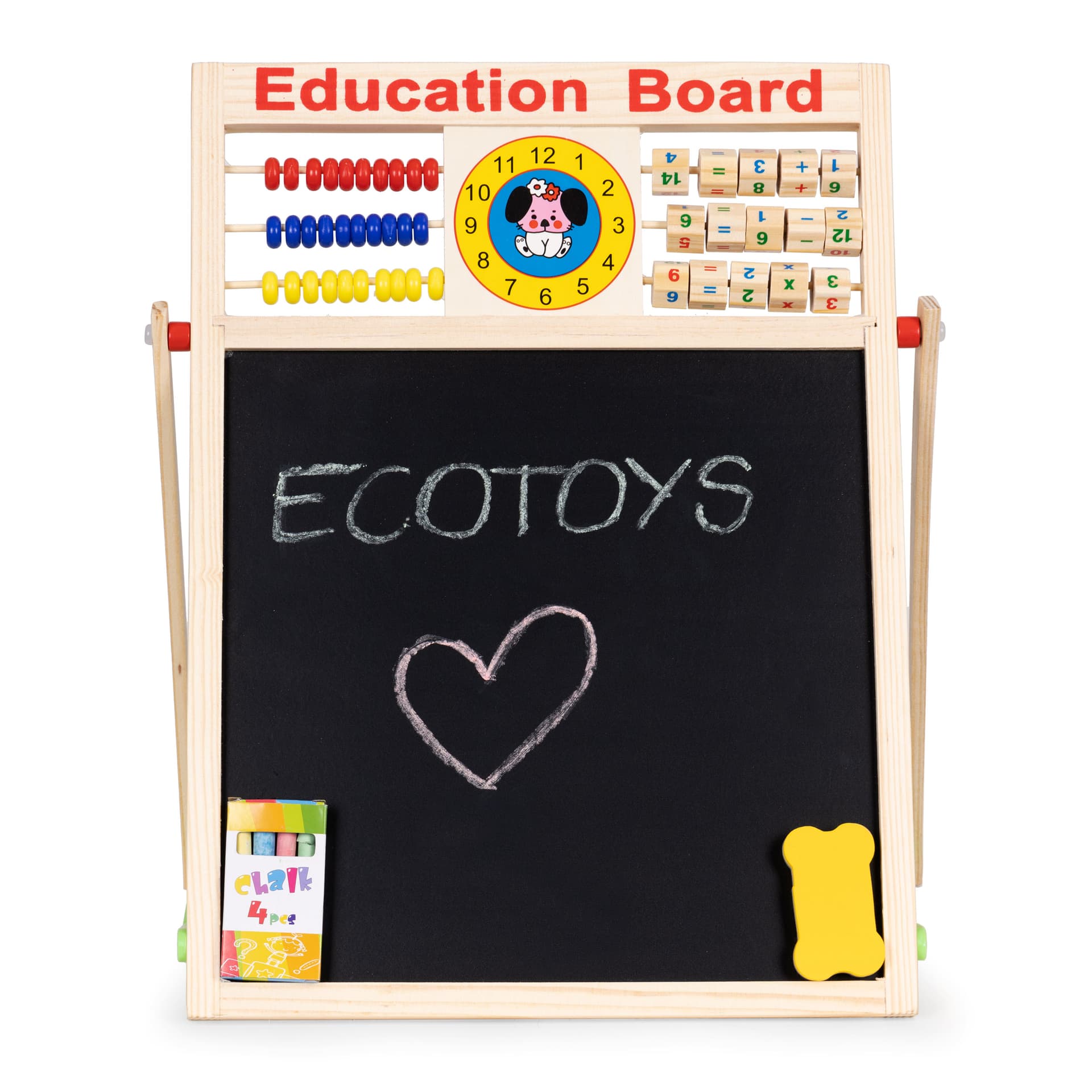 

Tablica edukacyjna 2w1 magnetyczna liczydło kreda ECOTOYS