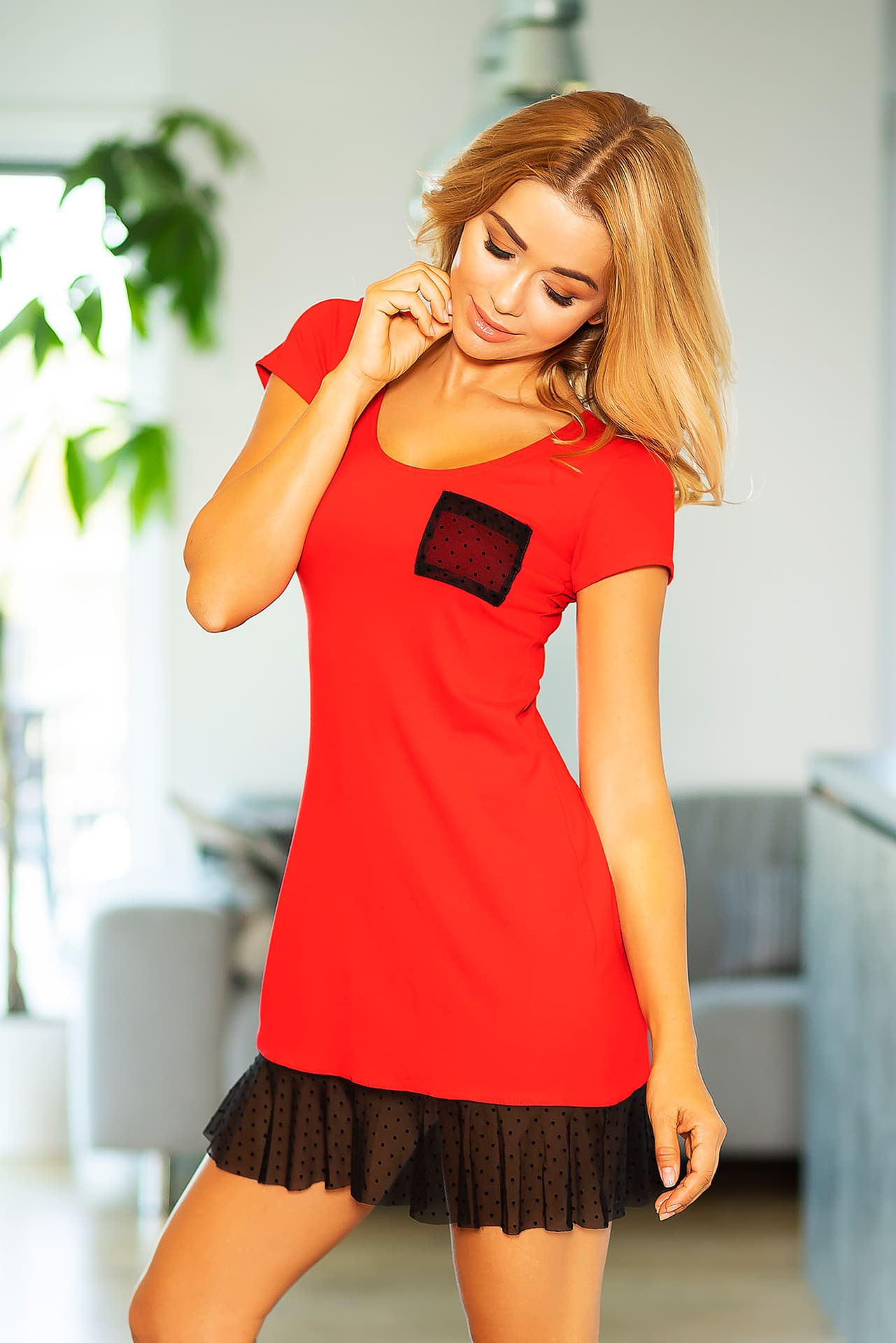 

HALKA LARISA wiskoza czerwony (kolor czerwony, rozmiar 2xl)