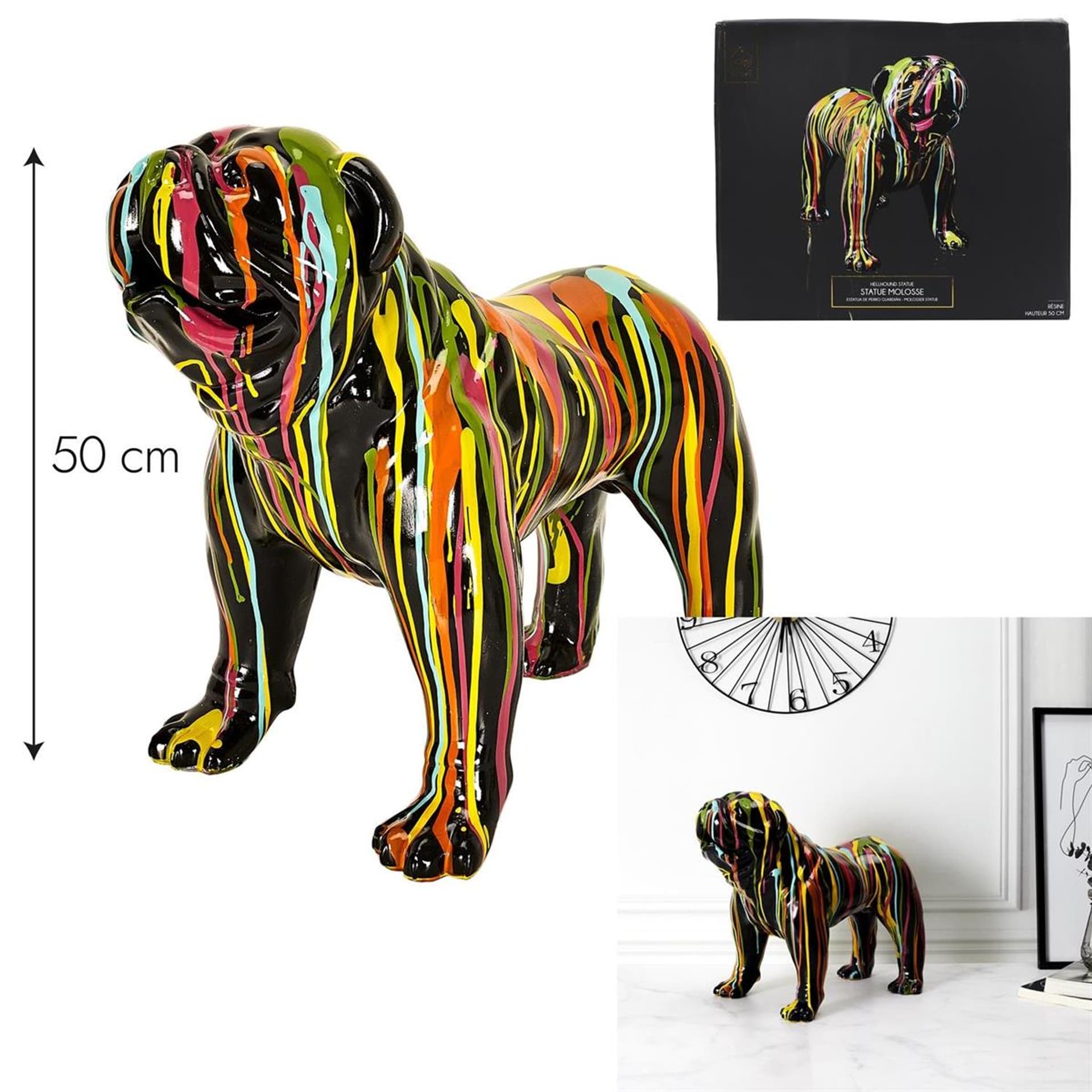 

Figurka Buldog angielski czarny/ kolorowy