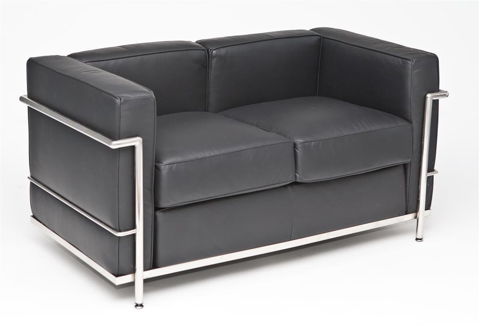 

Sofa 2-osobowa Kubik czarna skóra TP