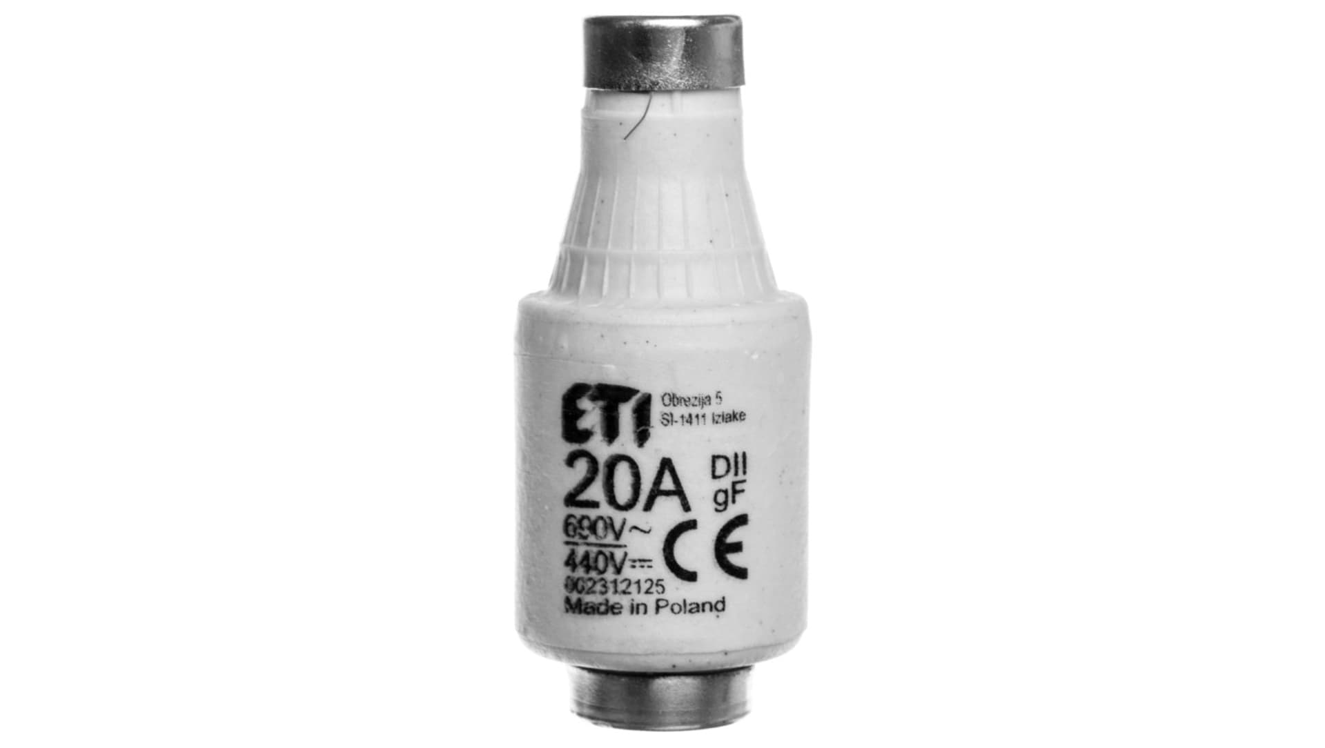 

Wkładka bezpiecznikowa 20A DII gF / BiWts 690V AC/440V DC E27 002312125 /5szt./