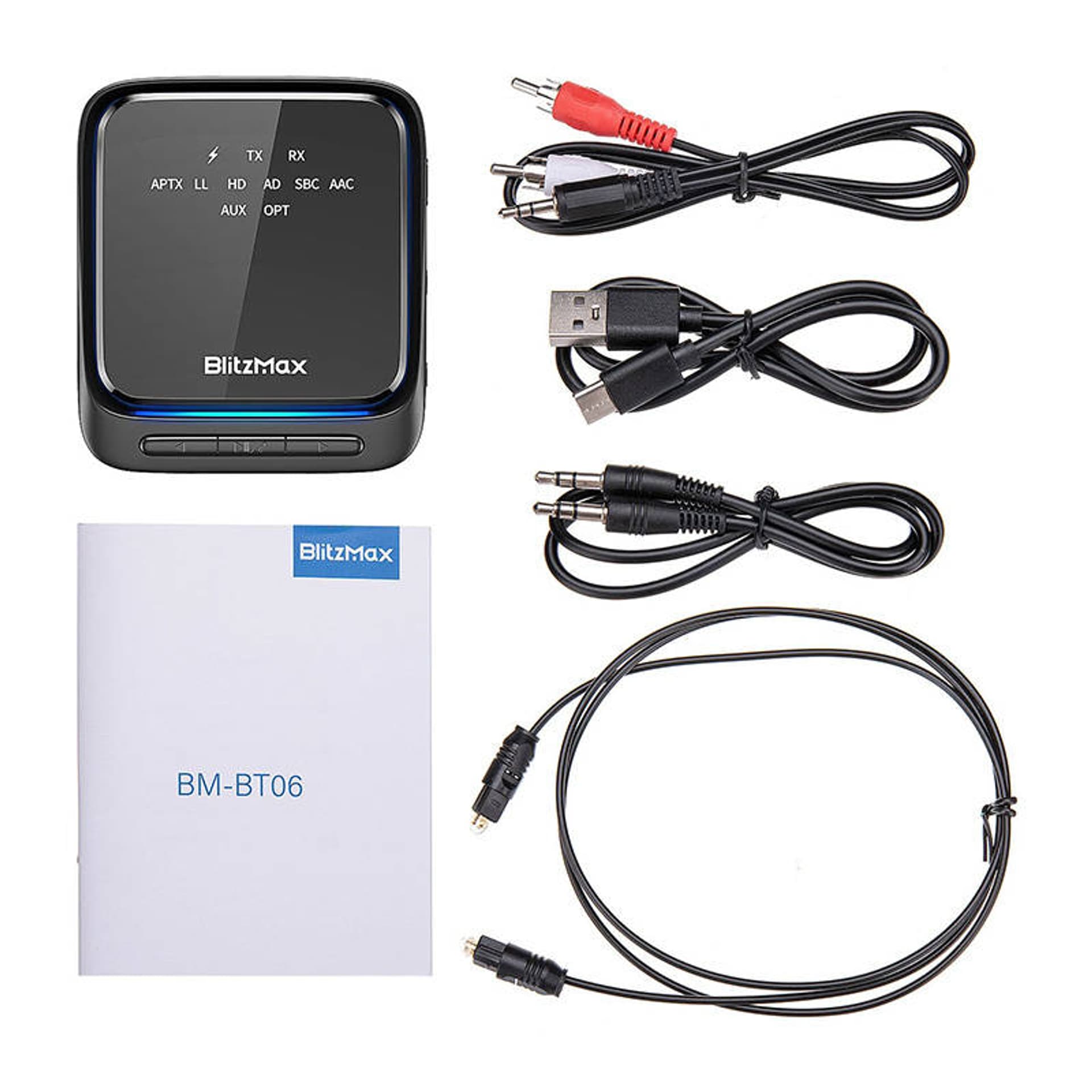 

Transmiter / Odbiornik Bluetooth 5.2 BlitzMax BT06, aptX