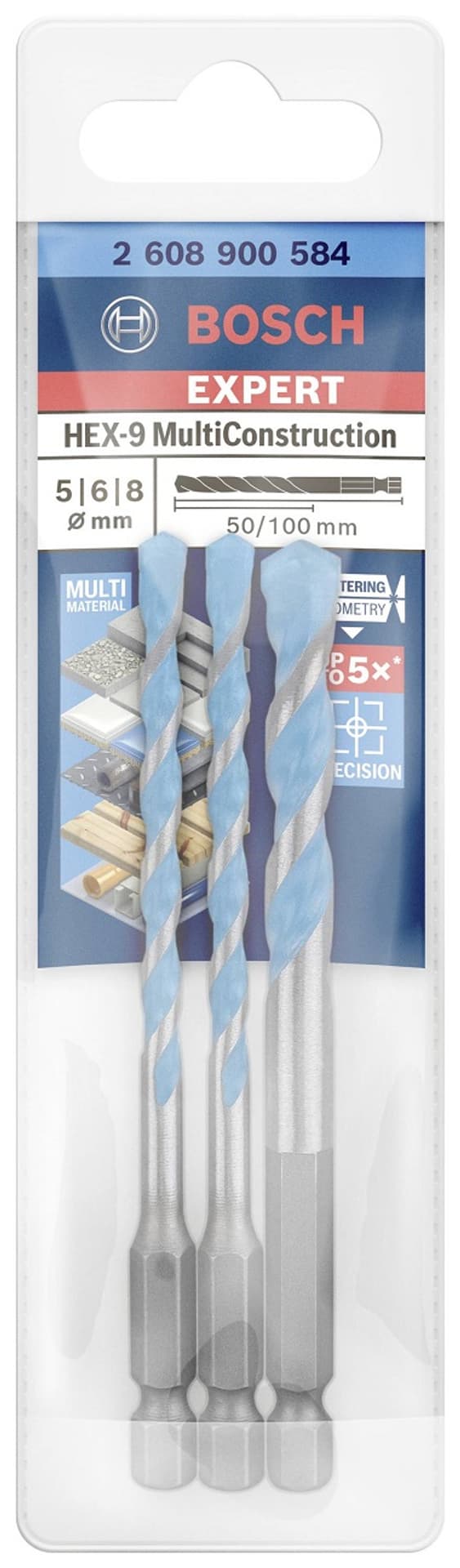 

WIERTŁO EXPERT MULTICONSTRUCTION HEX-9 SET 3PC