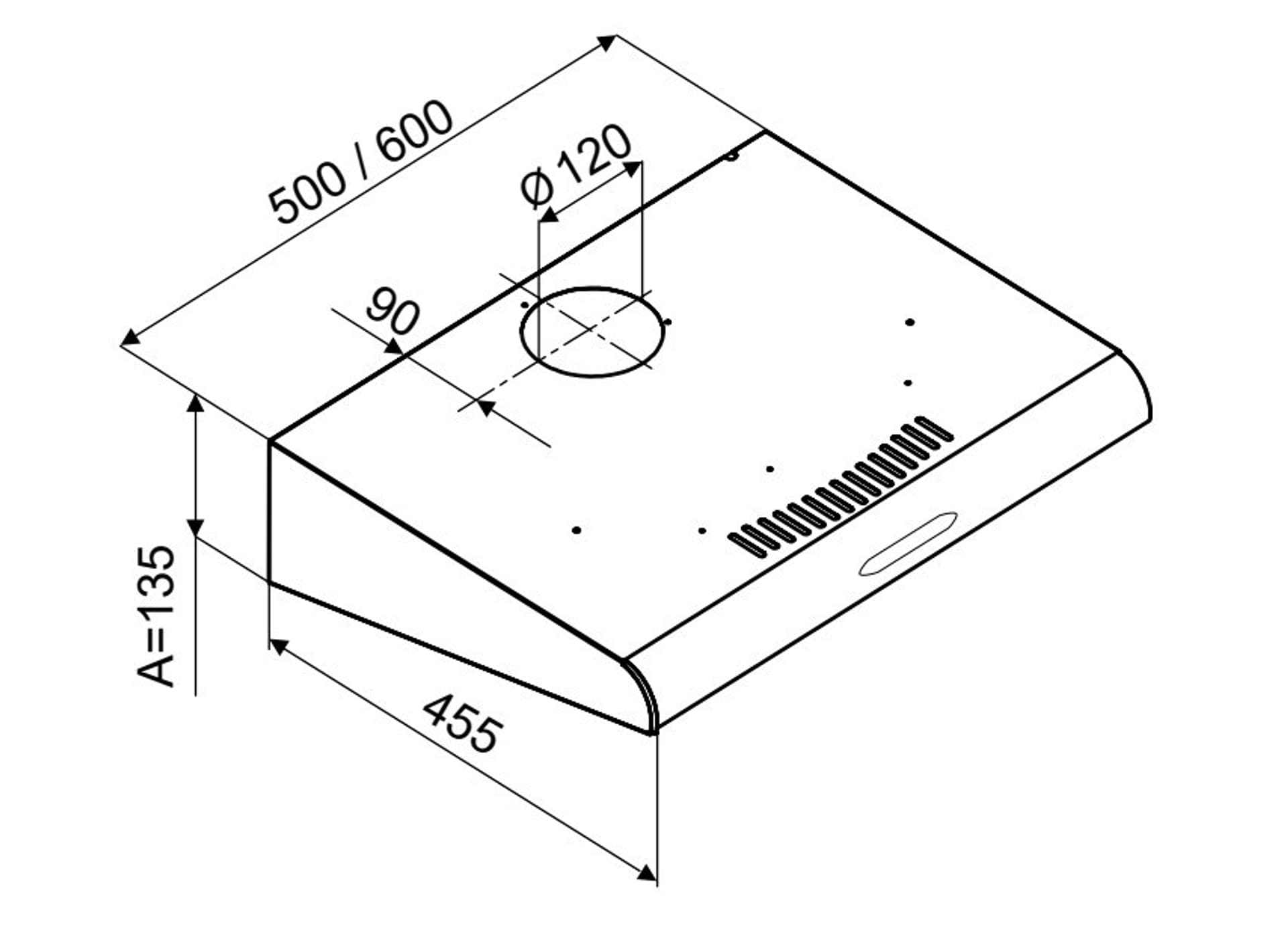 

Okap do zabudowy MPM-61-PX-71 inox
