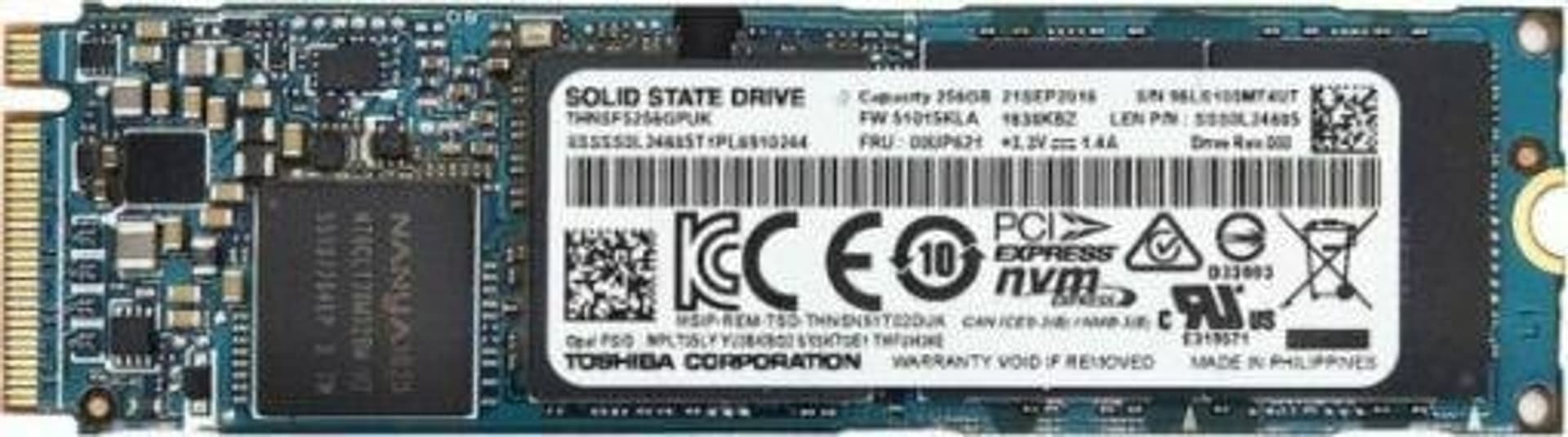 

Dysk SSD Kioxia 256GB M.2 NVMe KBG40ZNV256G
