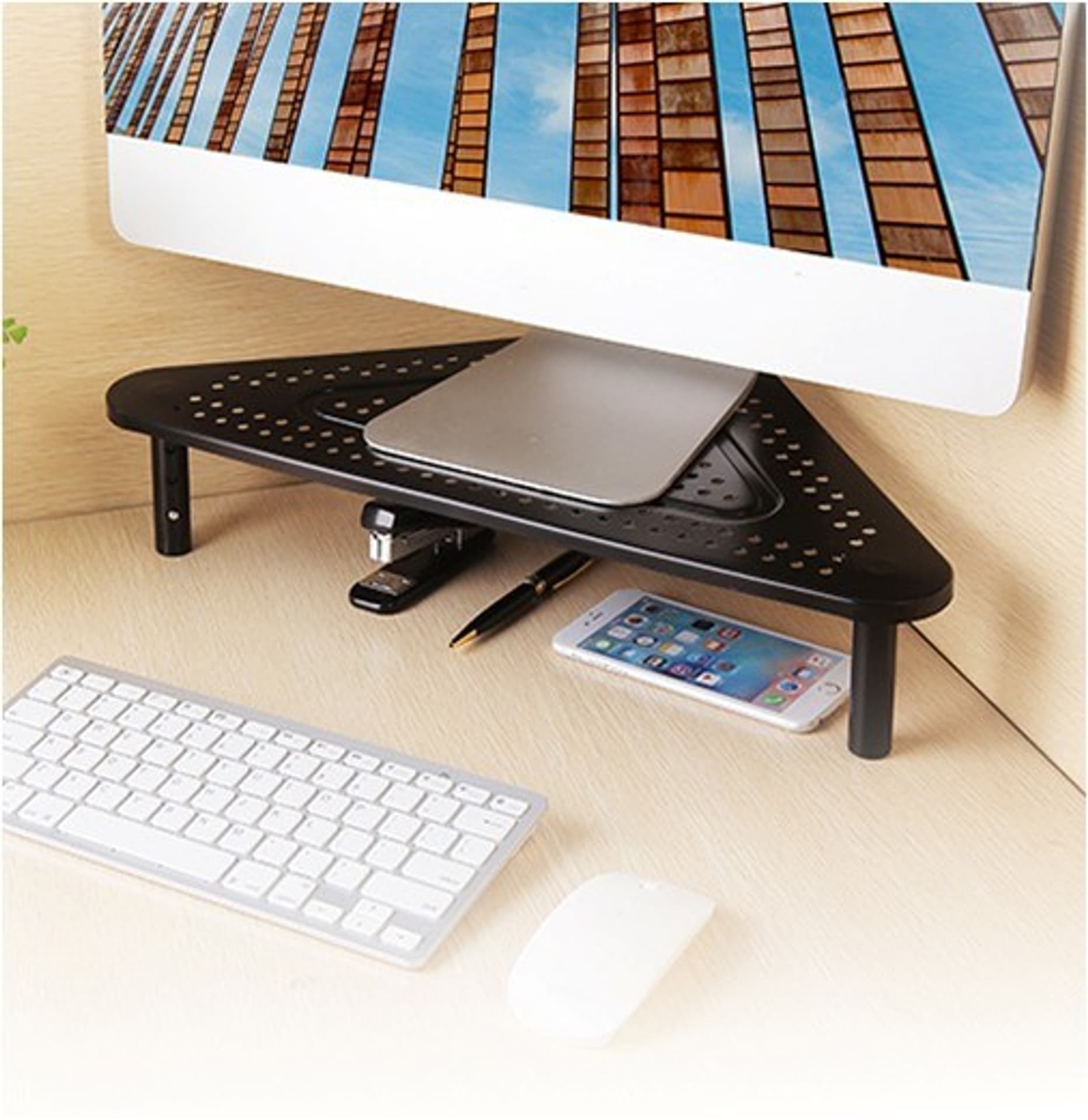 

GEMBIRD REGULOWANY STOJAK NA MONITOR/LAPTOP (KSZTAŁT TRÓJKĄTA)