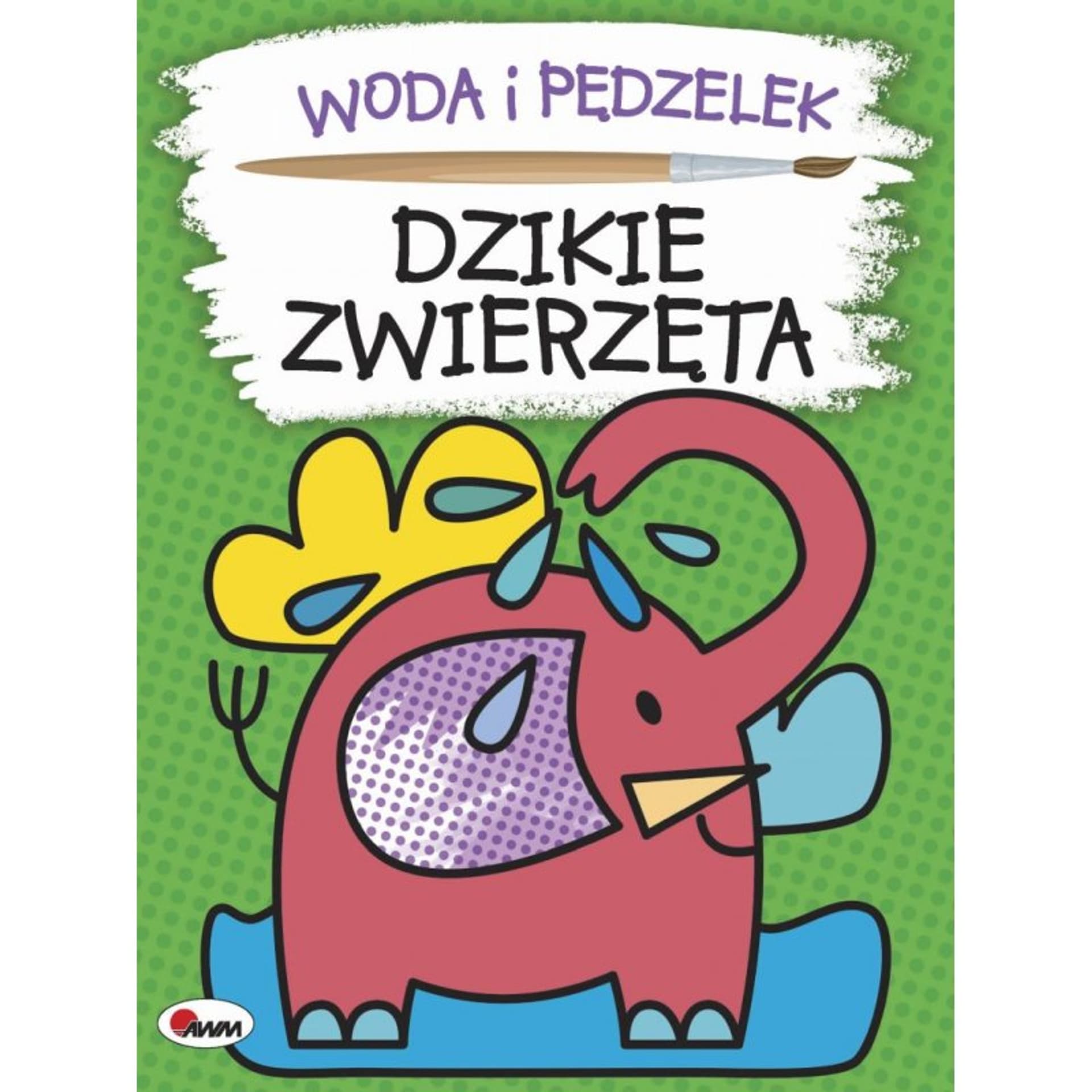 

Woda i pędzelek dzikie zwierz.