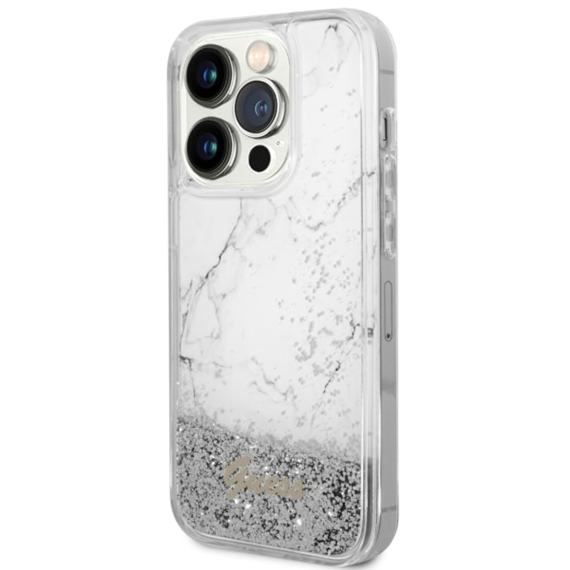 

Guess GUHCP14XLCSGSGH iPhone 14 Pro Max 6.7" biały/white hardcase Liquid Glitter Marble