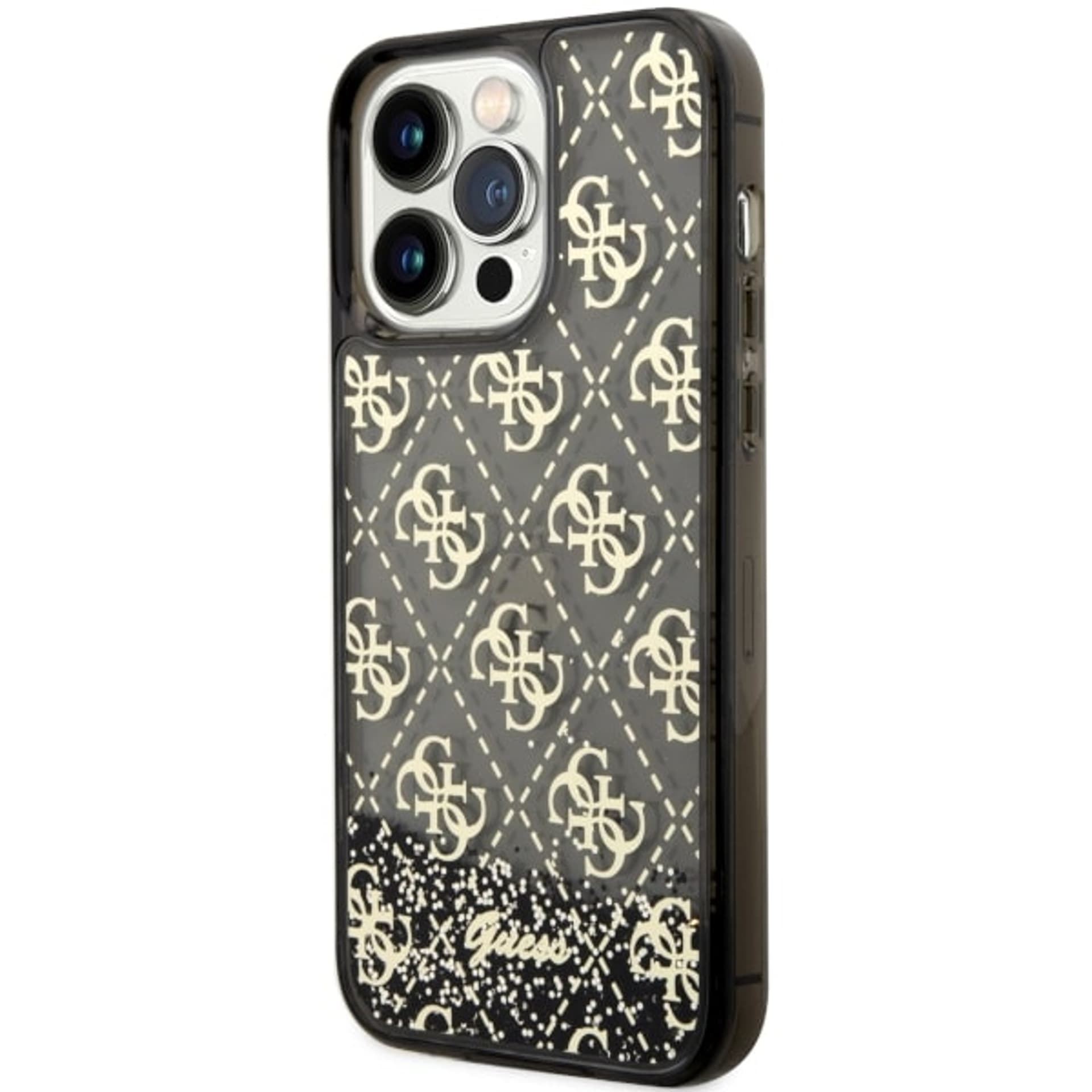 

Guess GUHCP14XLC4PSGK iPhone 14 Pro Max 6.7" czarny/black hardcase Liquid Glitter 4G Transculent