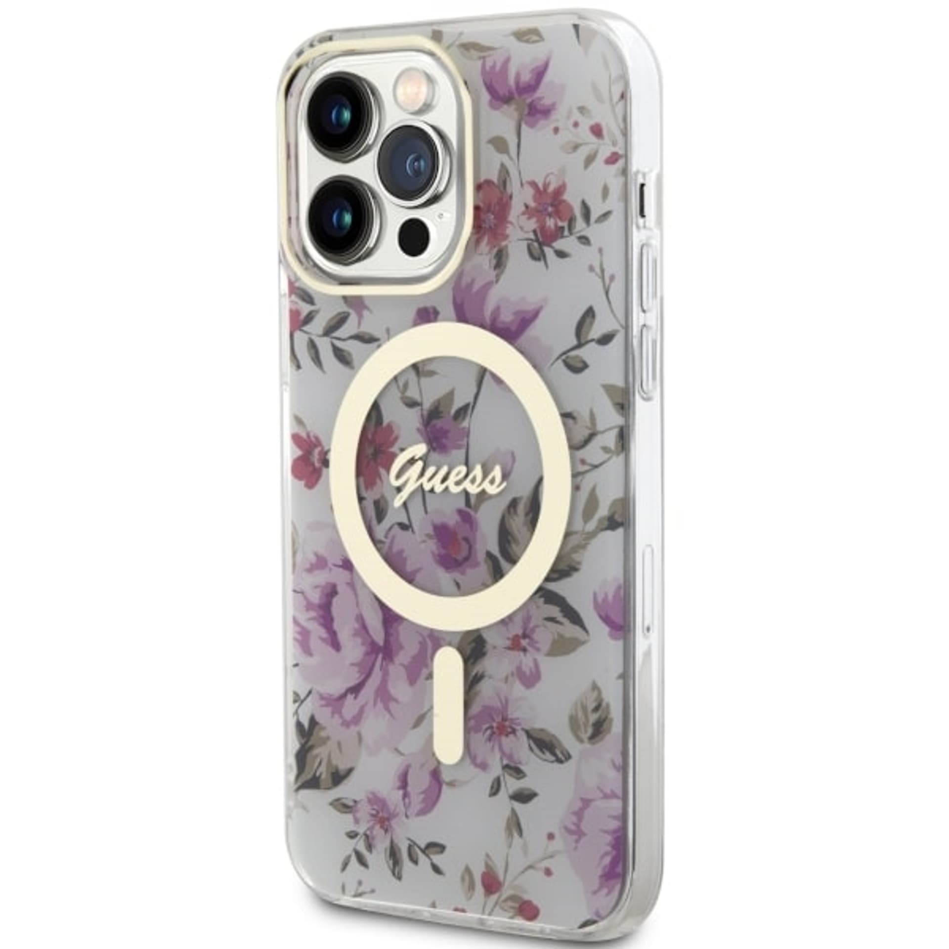 

Guess GUHMP14XHCFWST iPhone 14 Pro Max 6.7" transparent hardcase Flower MagSafe