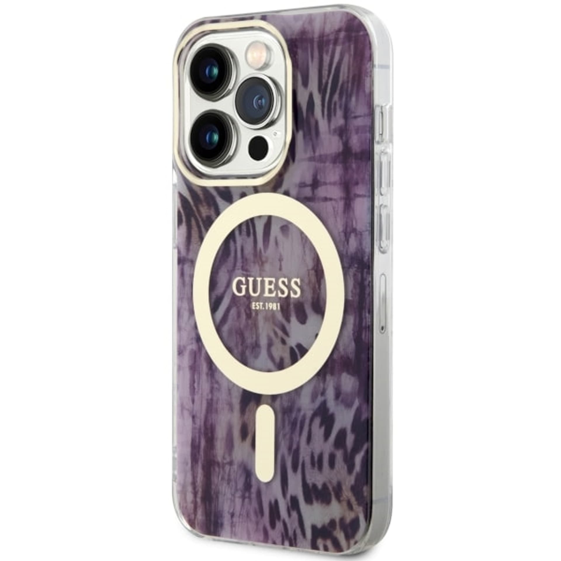 

Guess GUHMP14XHLEOPWP iPhone 14 Pro Max 6.7" różowy/pink hardcase Leopard MagSafe