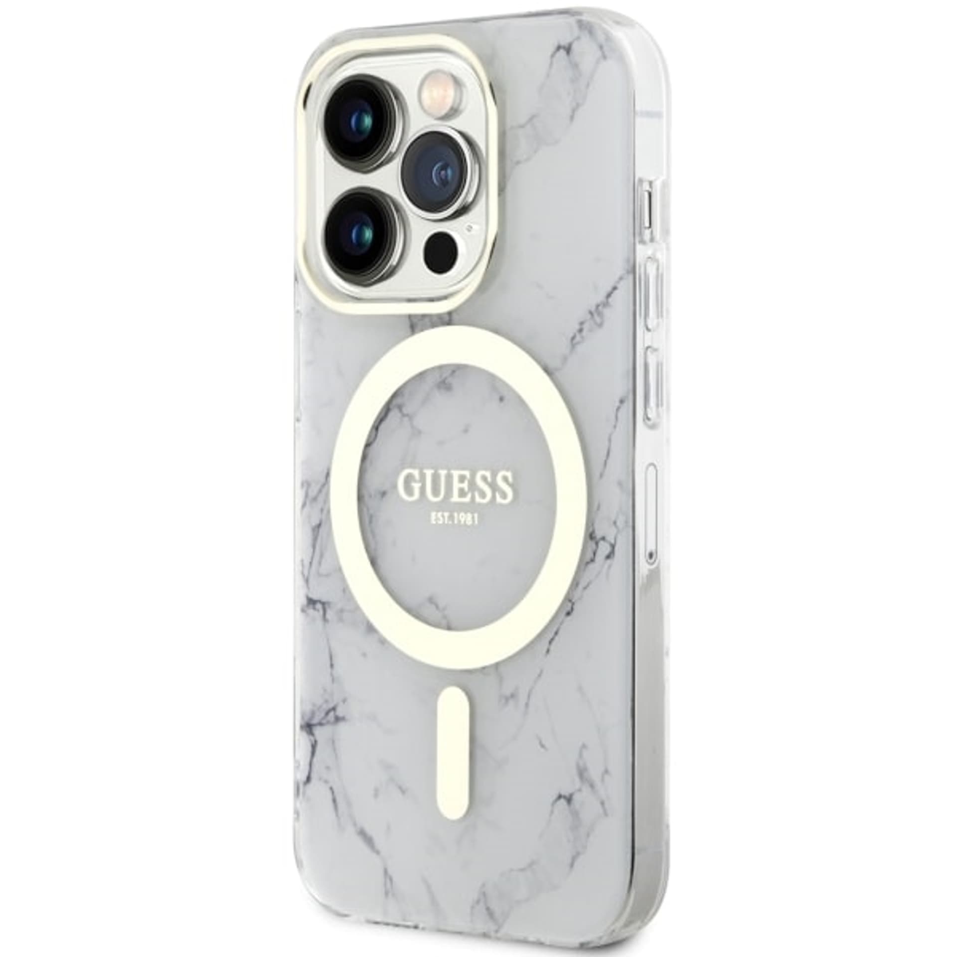 

Guess GUHMP14XPCUMAH iPhone 14 Pro Max 6.7" biały/white hardcase Marble MagSafe