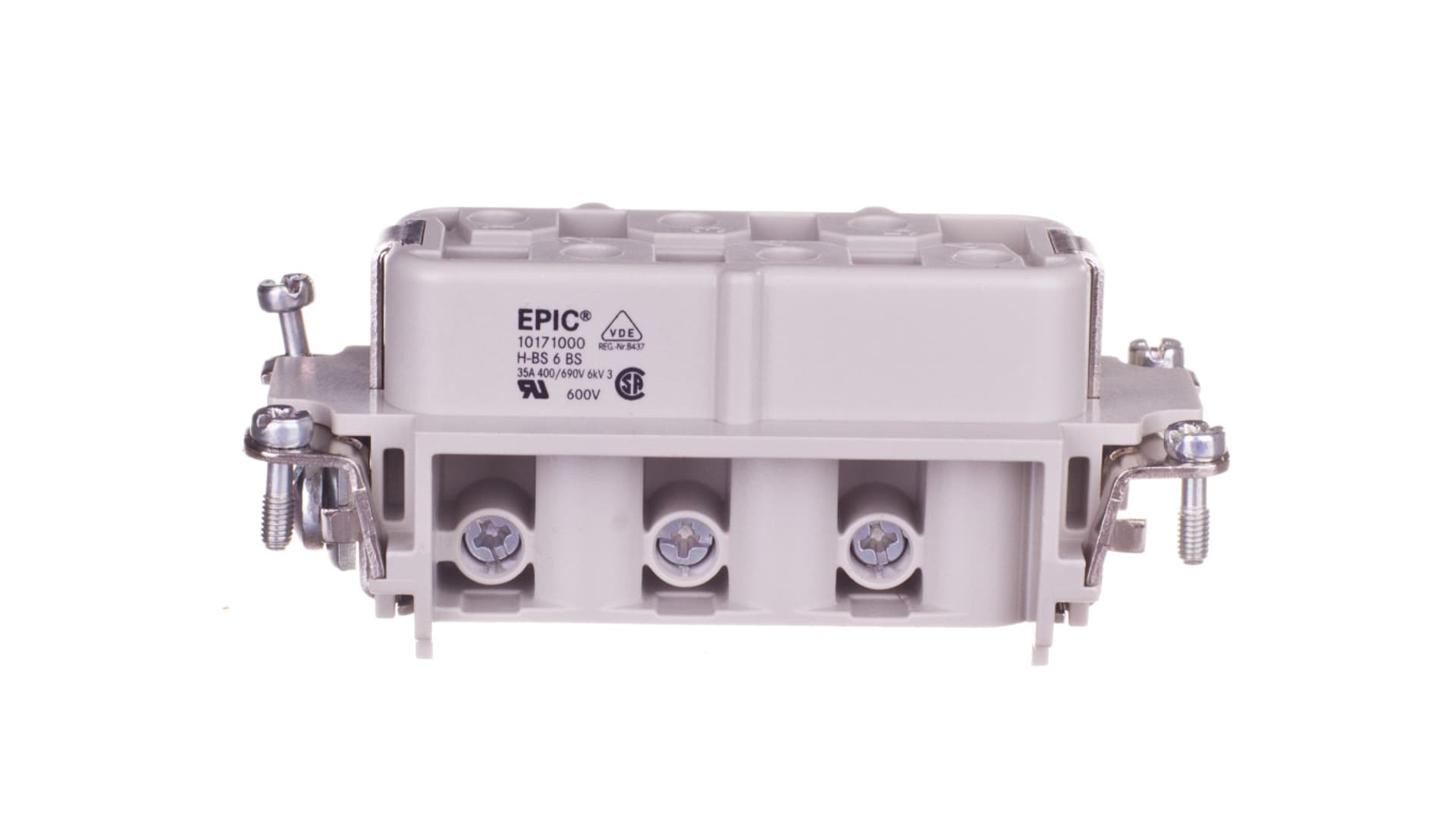 

Wklad złącza 6P+PE żeński 35A 500V EPIC H-BS 6 BS 1-6 10171000
