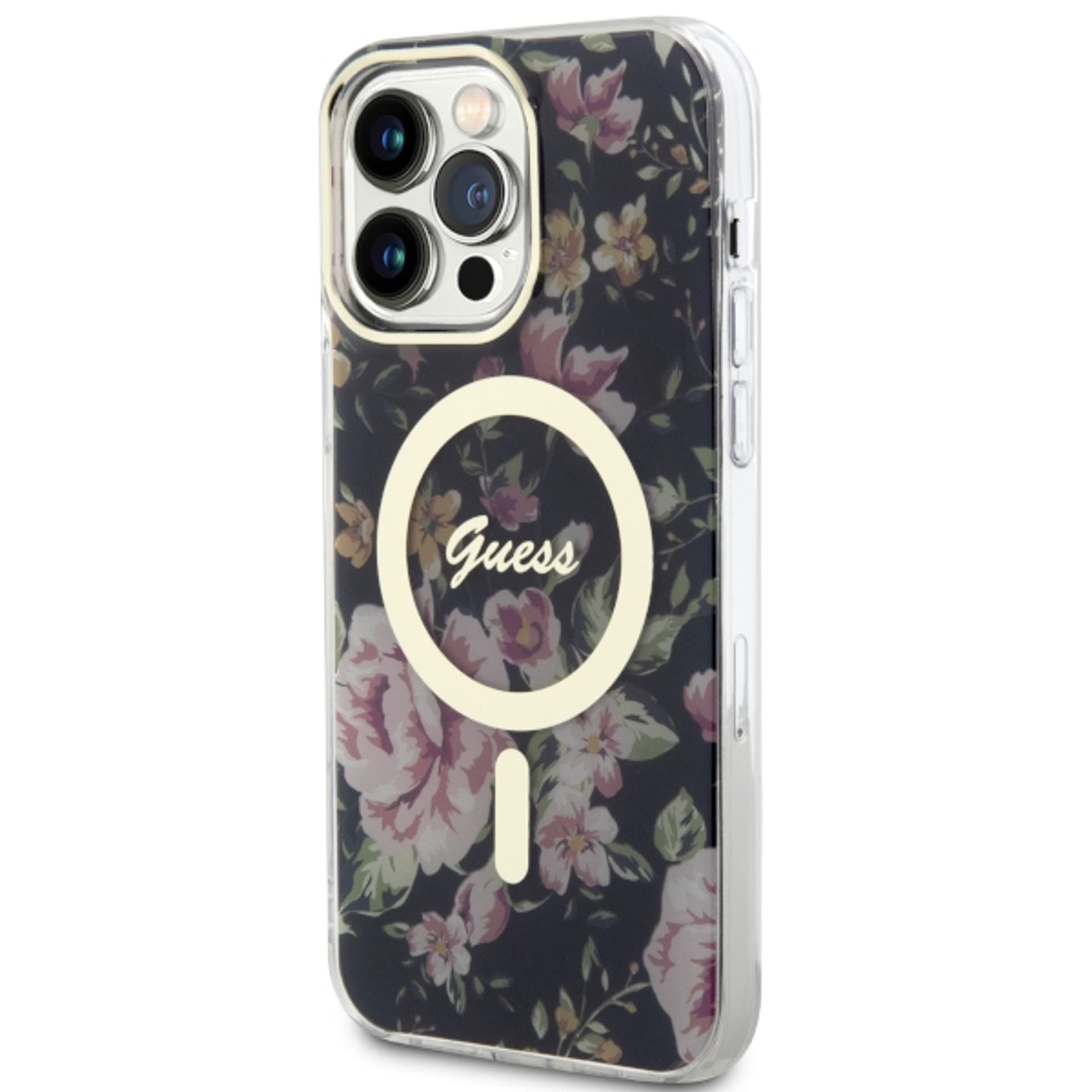 

Guess GUHMP14XHCFWSK iPhone 14 Pro Max 6.7" czarny/black hardcase Flower MagSafe