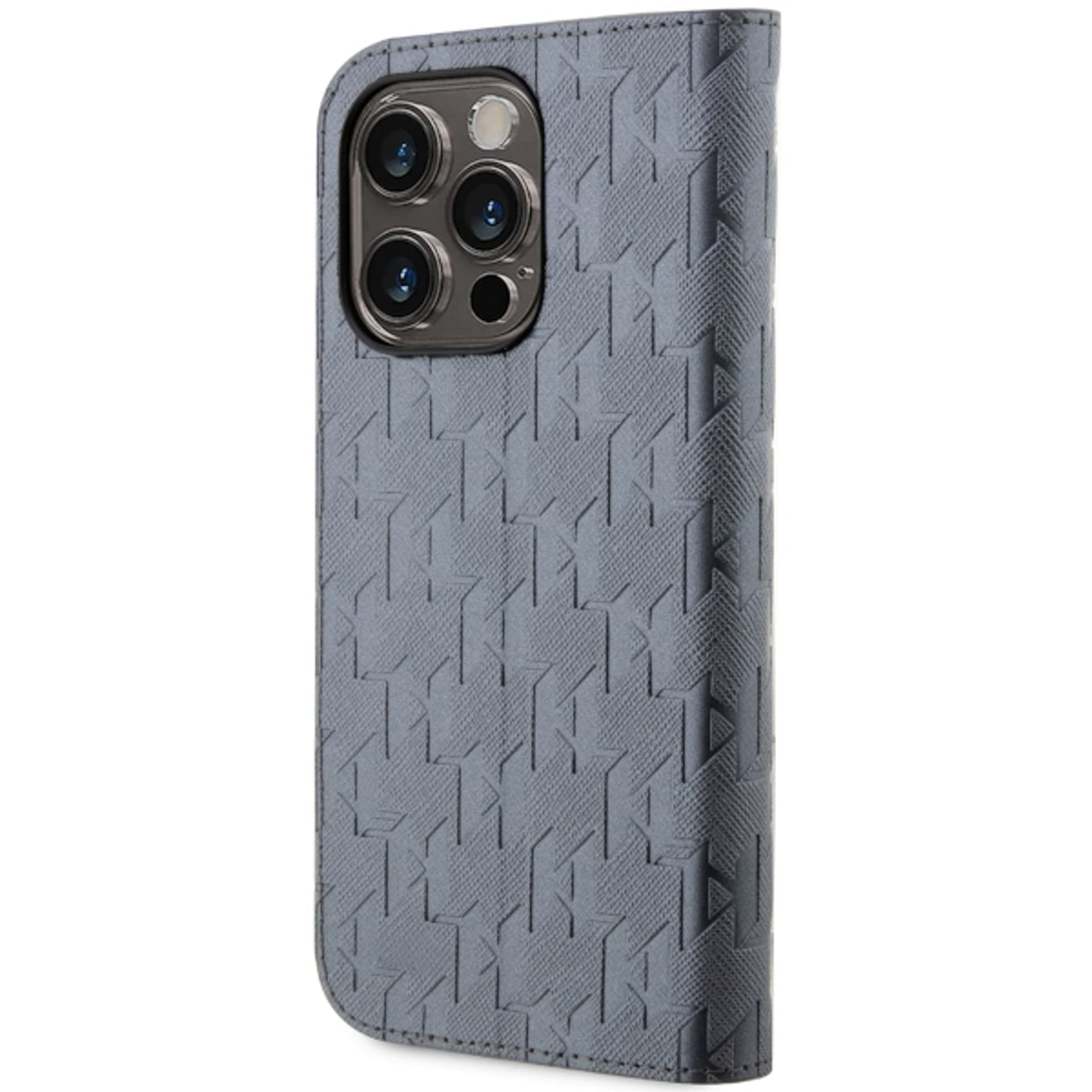 

Karl Lagerfeld KLBKP14XSAKLHPG iPhone 14 Pro Max 6.7" bookcase srebrny/silver Saffiano Monogram