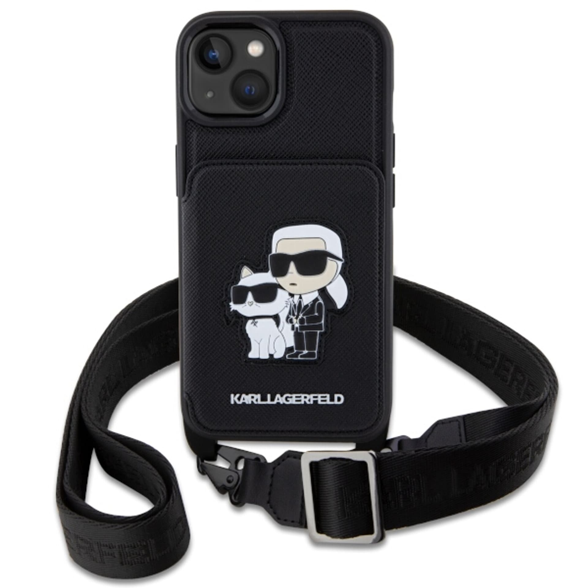 

Karl Lagerfeld KLHCP14MCSAKCPMK iPhone 14 Plus 6.7" hardcase czarny/black Crossbody Saffiano Karl & Choupette