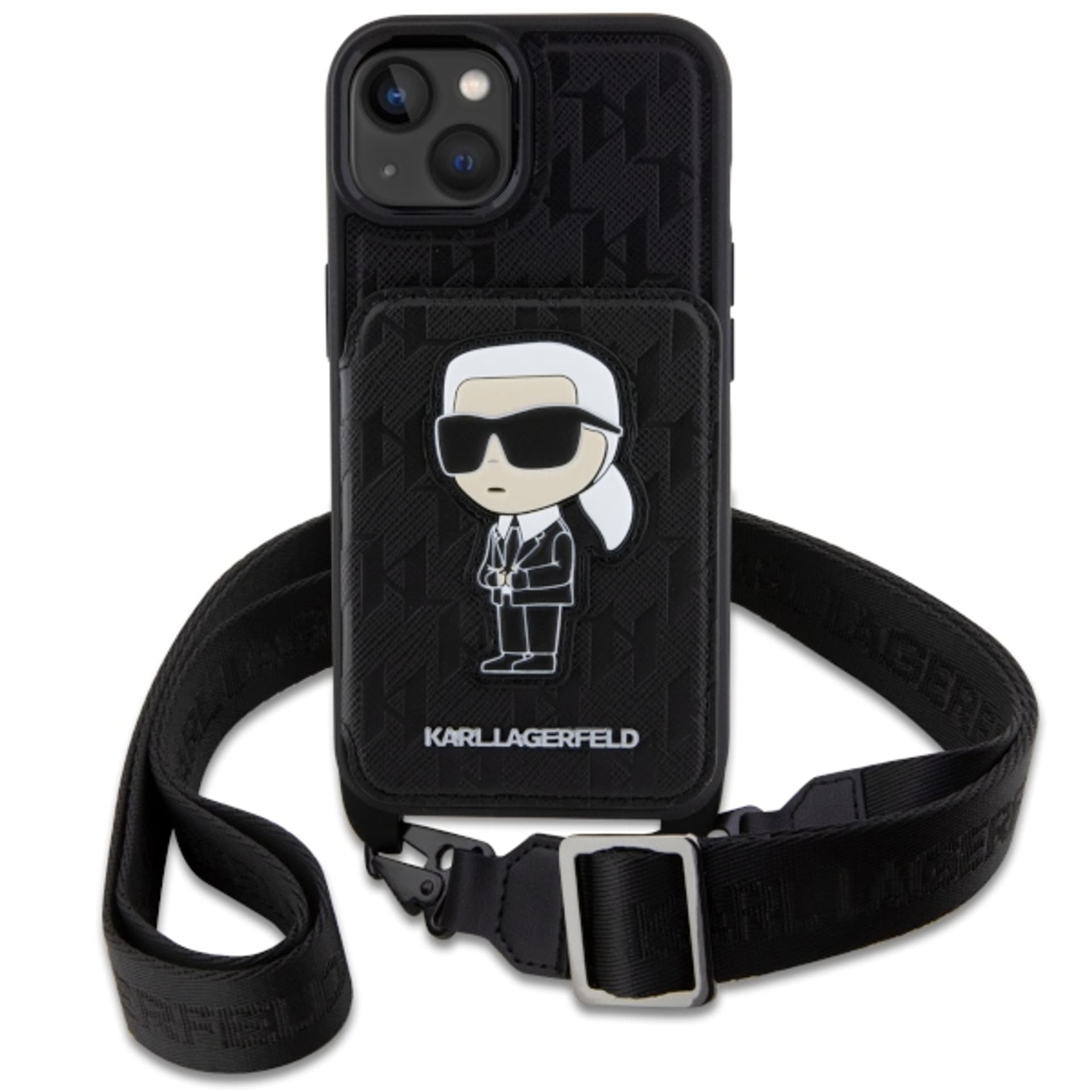 

Karl Lagerfeld KLHCP14SCSAKHPKK iPhone 14 6.1" hardcase czarny/black Crossbody Saffiano Monogram Ikonik