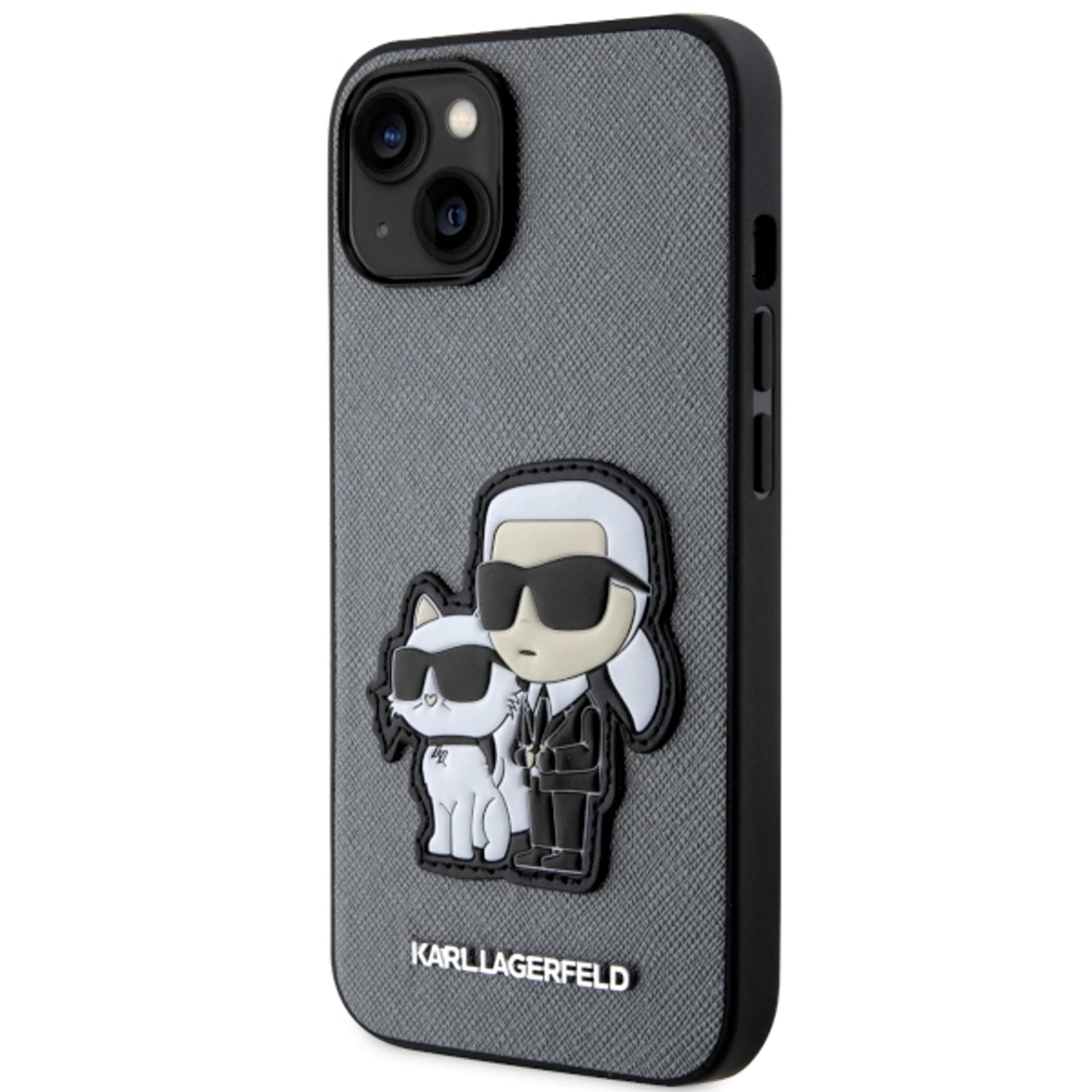 

Karl Lagerfeld KLHCP14SSANKCPG iPhone 14 6.1" hardcase srebrny/silver Saffiano Karl & Choupette