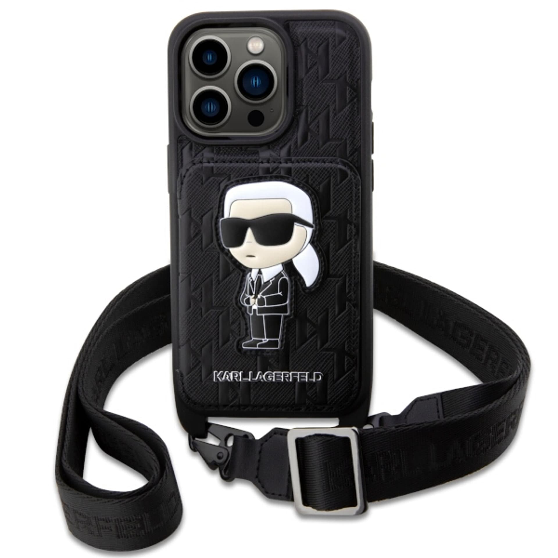 

Karl Lagerfeld KLHCP14XCSAKHPKK iPhone 14 Pro Max 6.7" hardcase czarny/black Crossbody Saffiano Monogram Ikonik