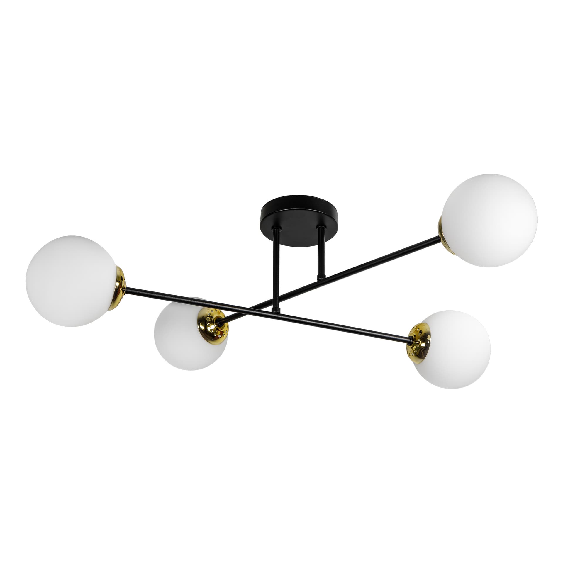 

LEIA 4P E27, lampa wisząca, max. 4x60W, czarno-złota