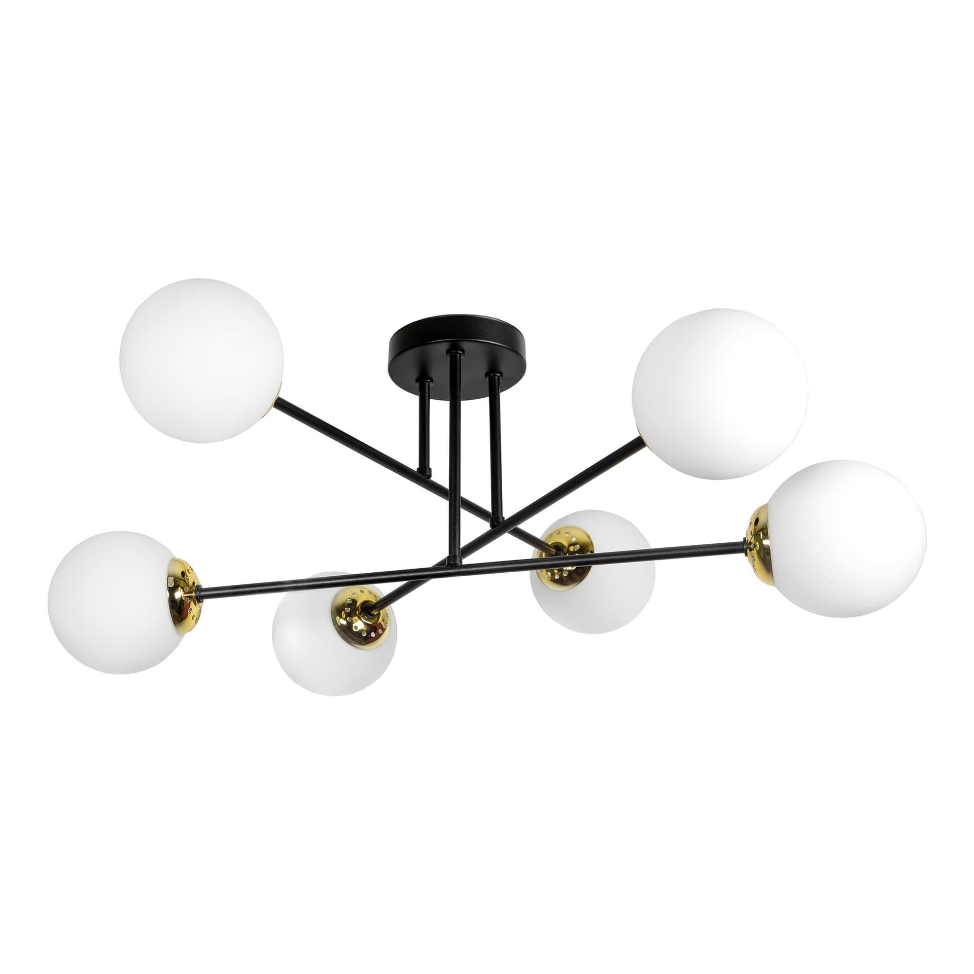 

LEIA 6P E27, lampa wisząca, max. 6x60W, czarno-złota
